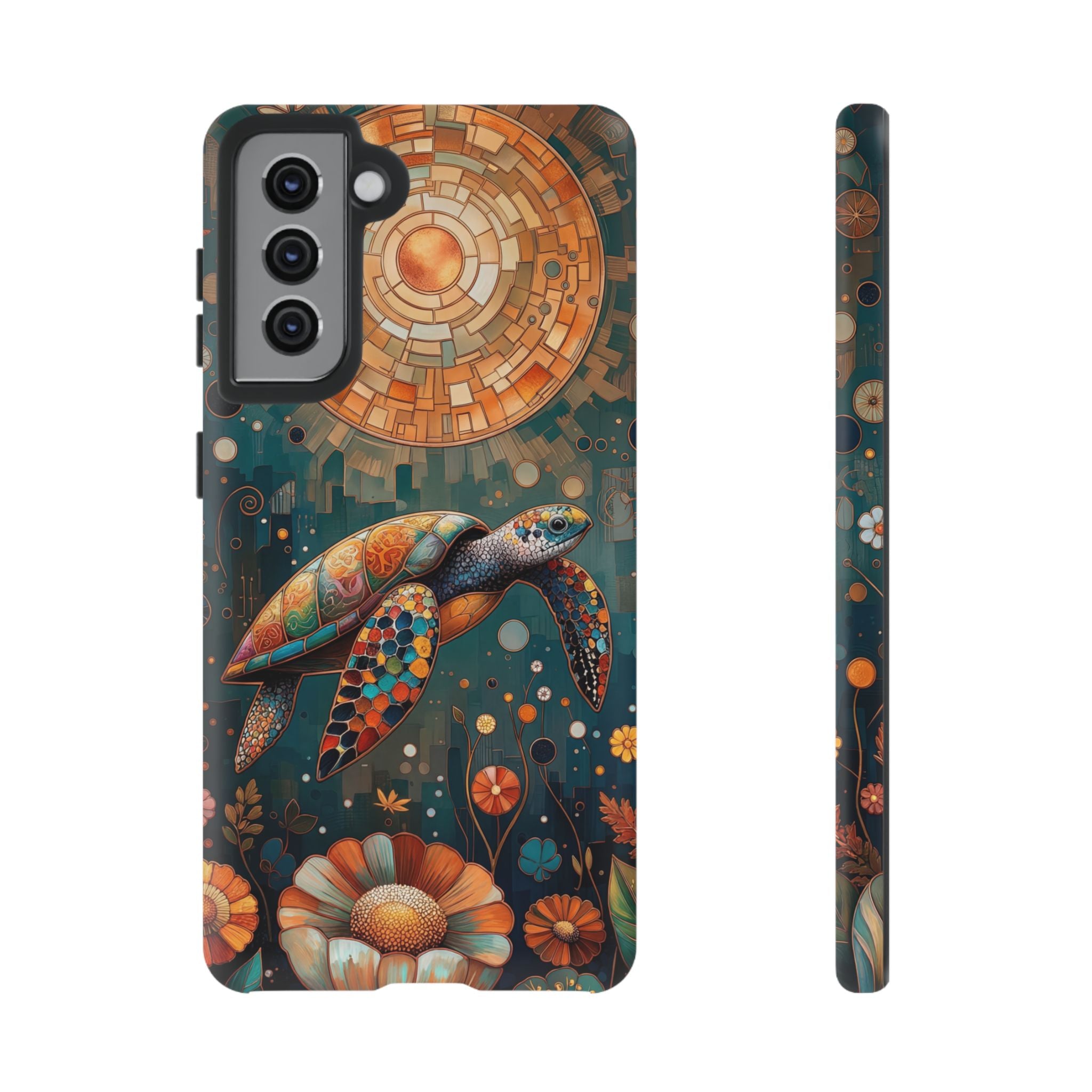 Colourful Mosaic Sea Turtle Samsung Galaxy Case
