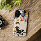 Custodia per Google Pixel Moto D'epoca Nonno Motociclista | Paesaggio Urbano Illustrato
