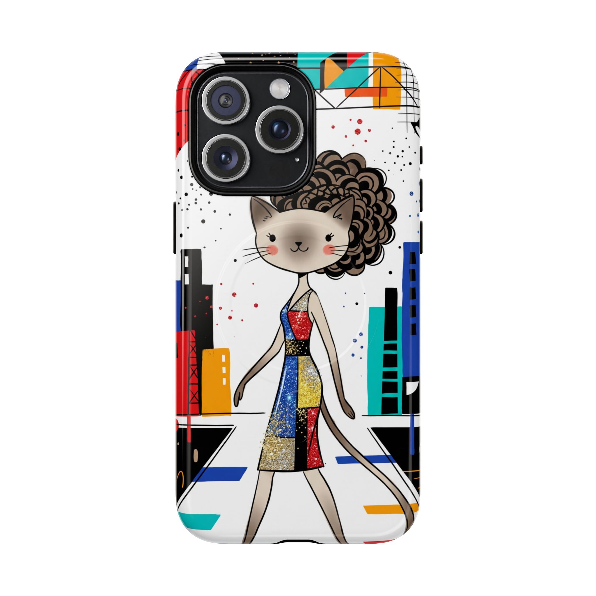 Catwalk City MagSafe iPhone Case | Cute Fashion Cat