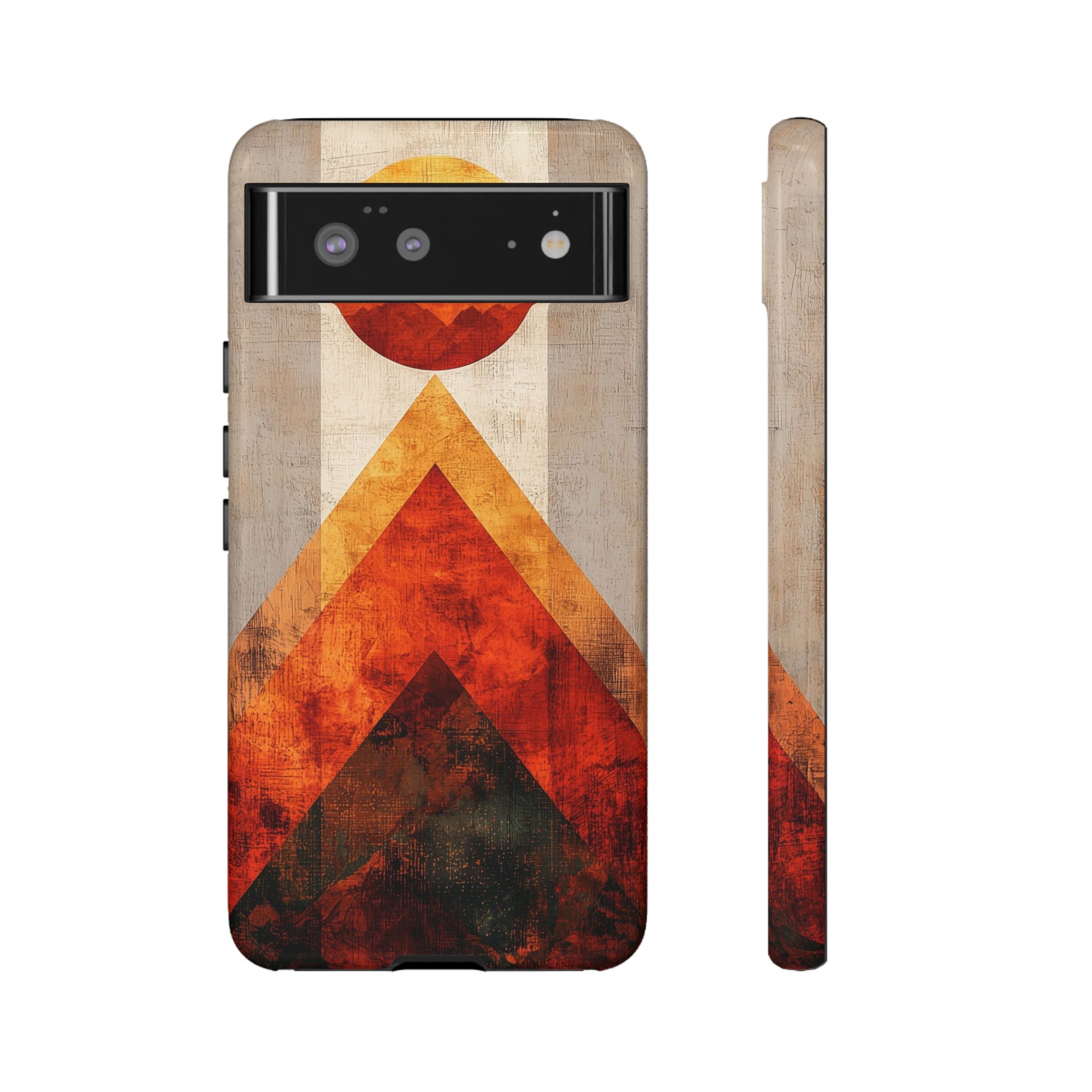 Retro Geometric Sunset Google Pixel Case