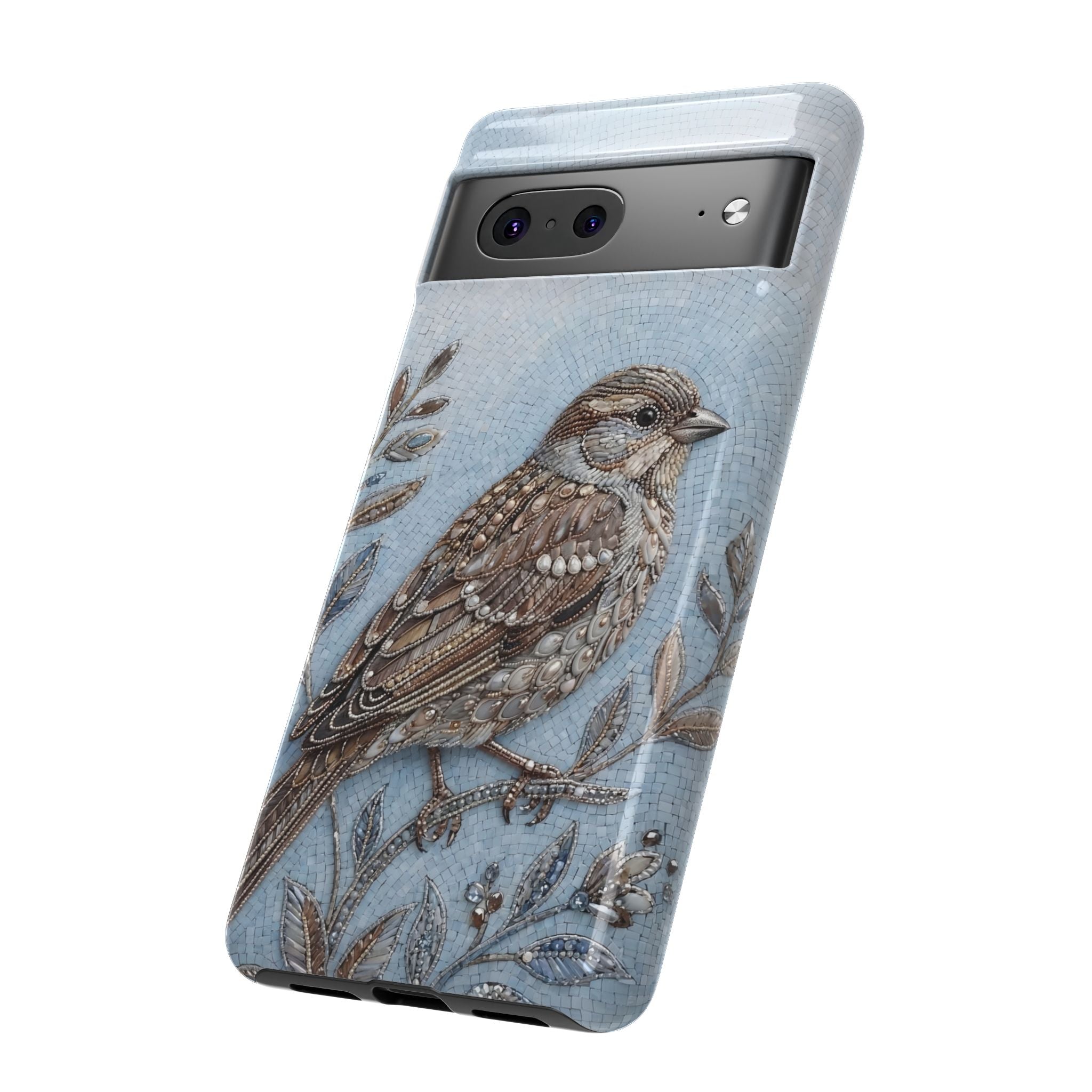 Bird Illustration Google Pixel Phone Case — Sparrow Art Tough Phone Cover