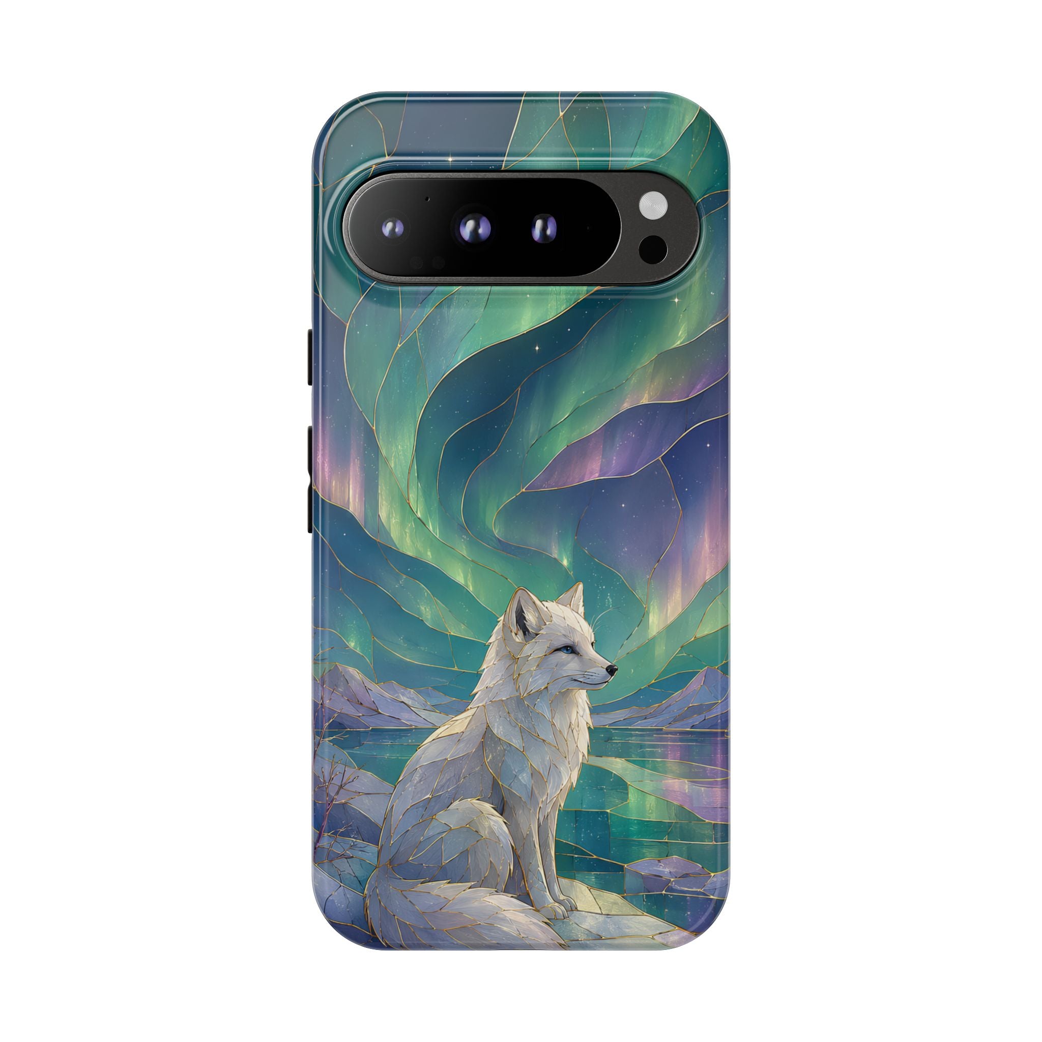Arctic Google Pixel Fox Phone Case | Northern Lights Phone Case