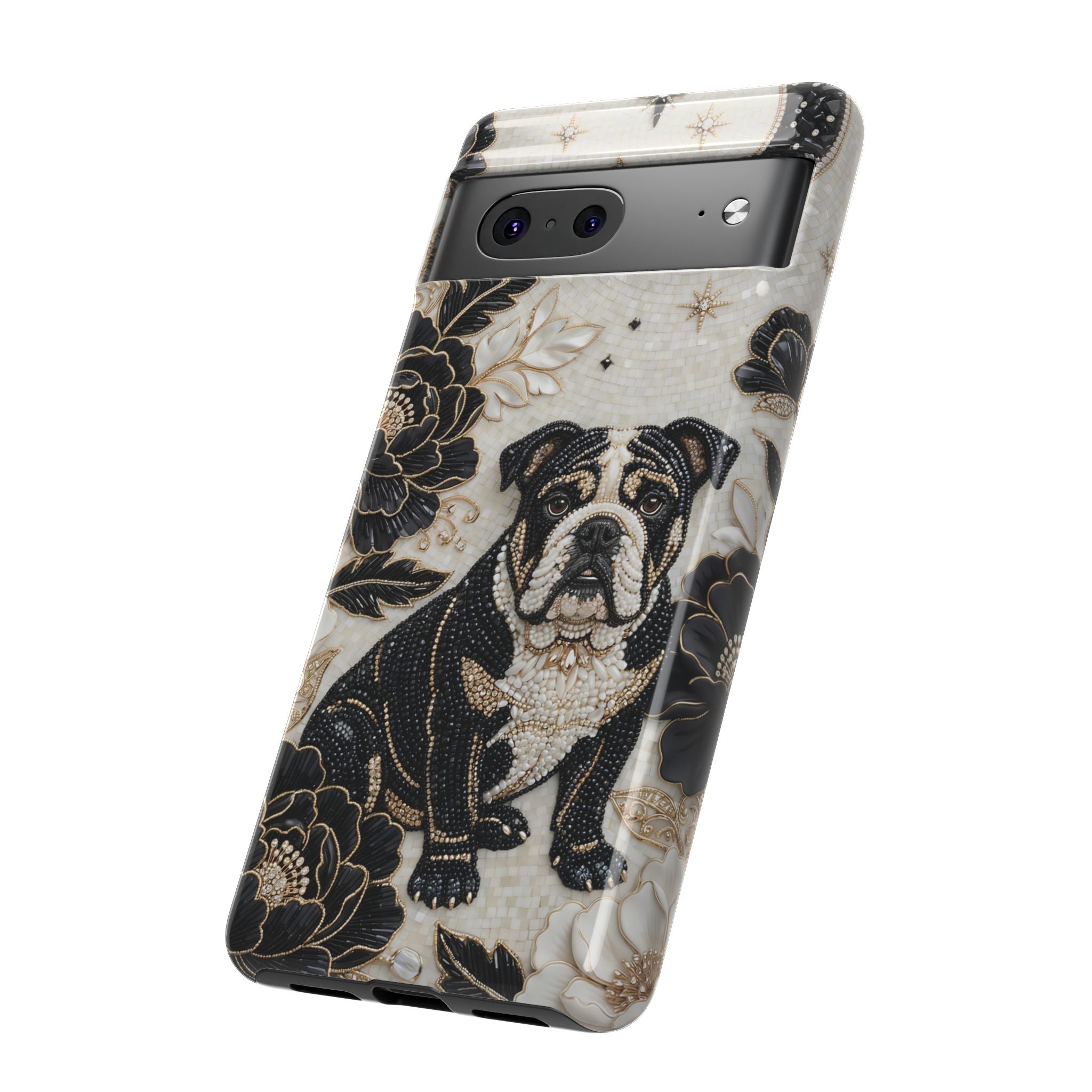 Bulldog Floral Google Pixel Phone Case — Moon & Peony Protective Case