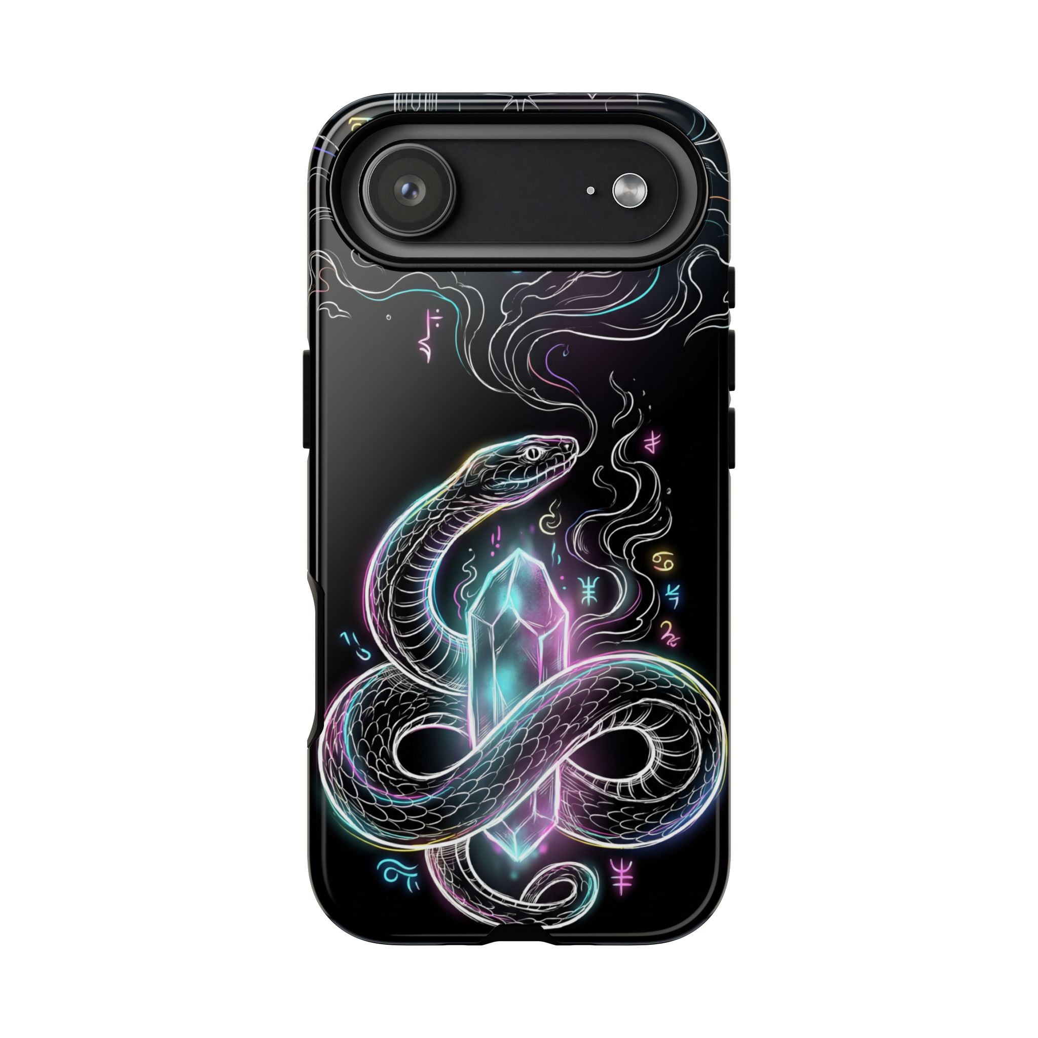 Neon Occult  Mystic Snake Crystal iPhone Case