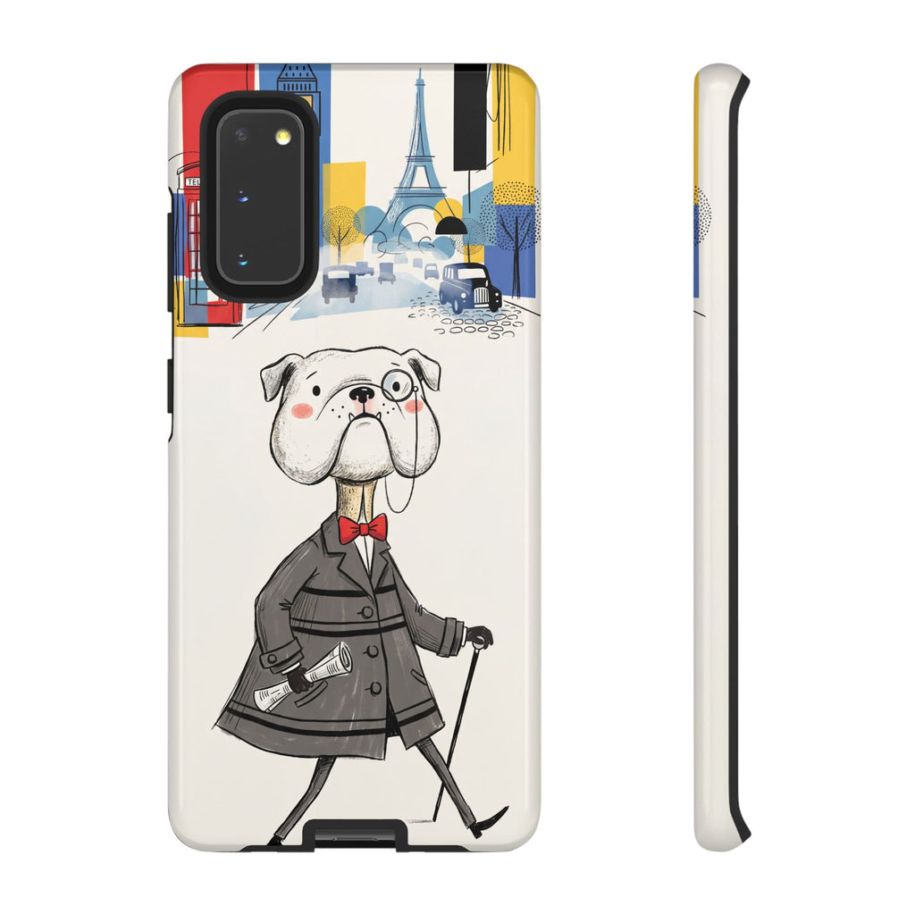 Vintage Dapper Gentleman Bulldog Samsung Galaxy Phone Case