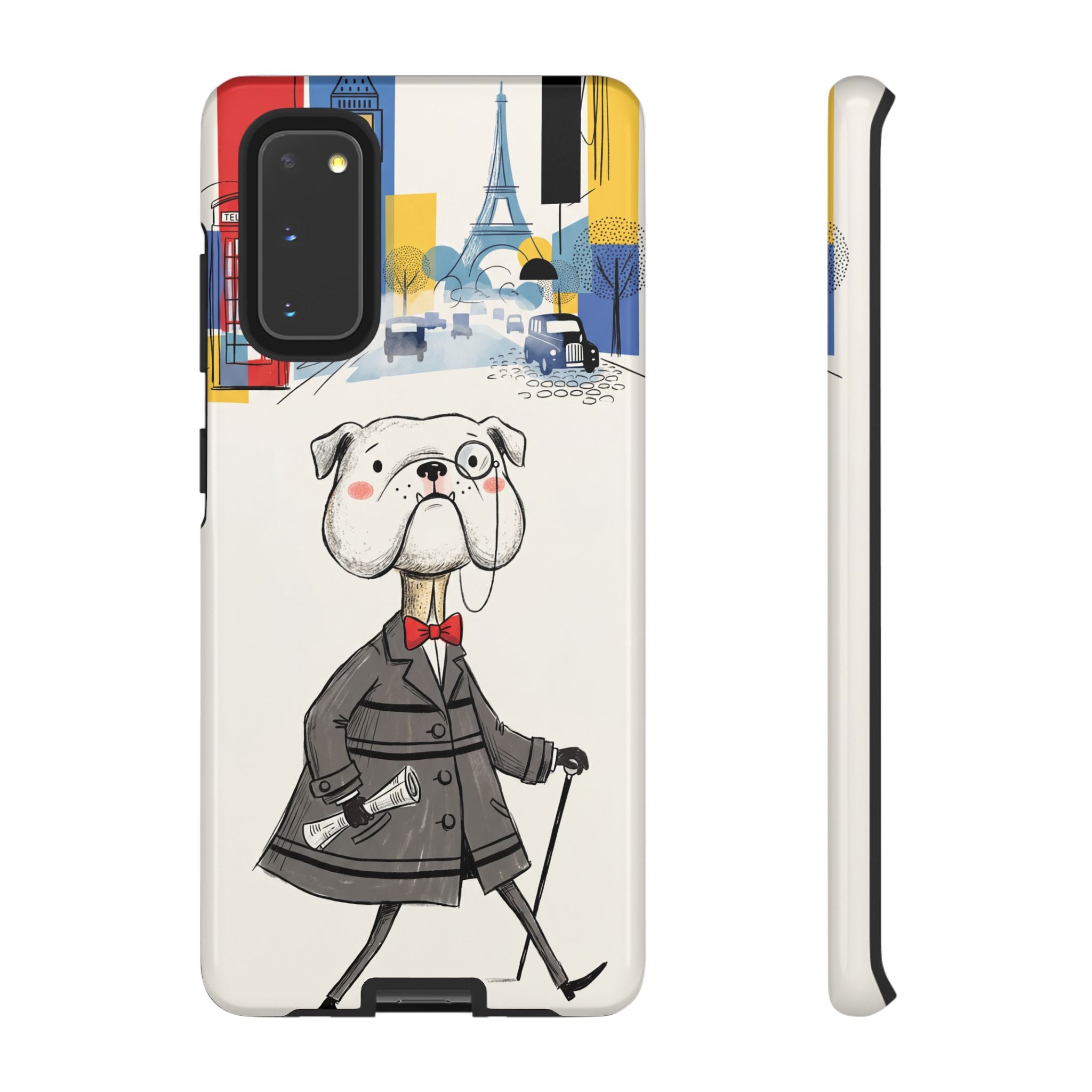 Vintage Dapper Gentleman Bulldog Samsung Galaxy Phone Case