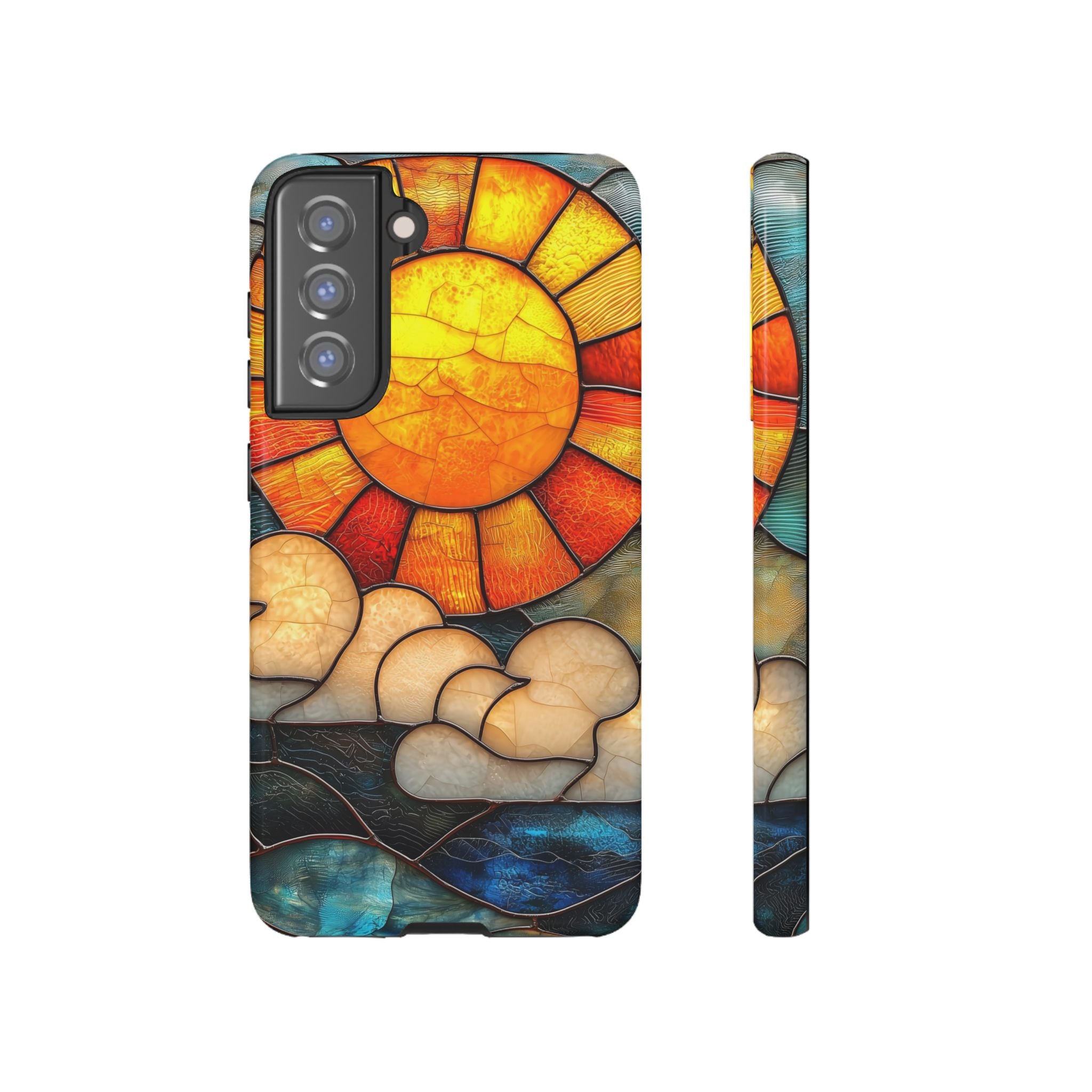 Stained Glass Sun & Clouds Samsung Galaxy Case