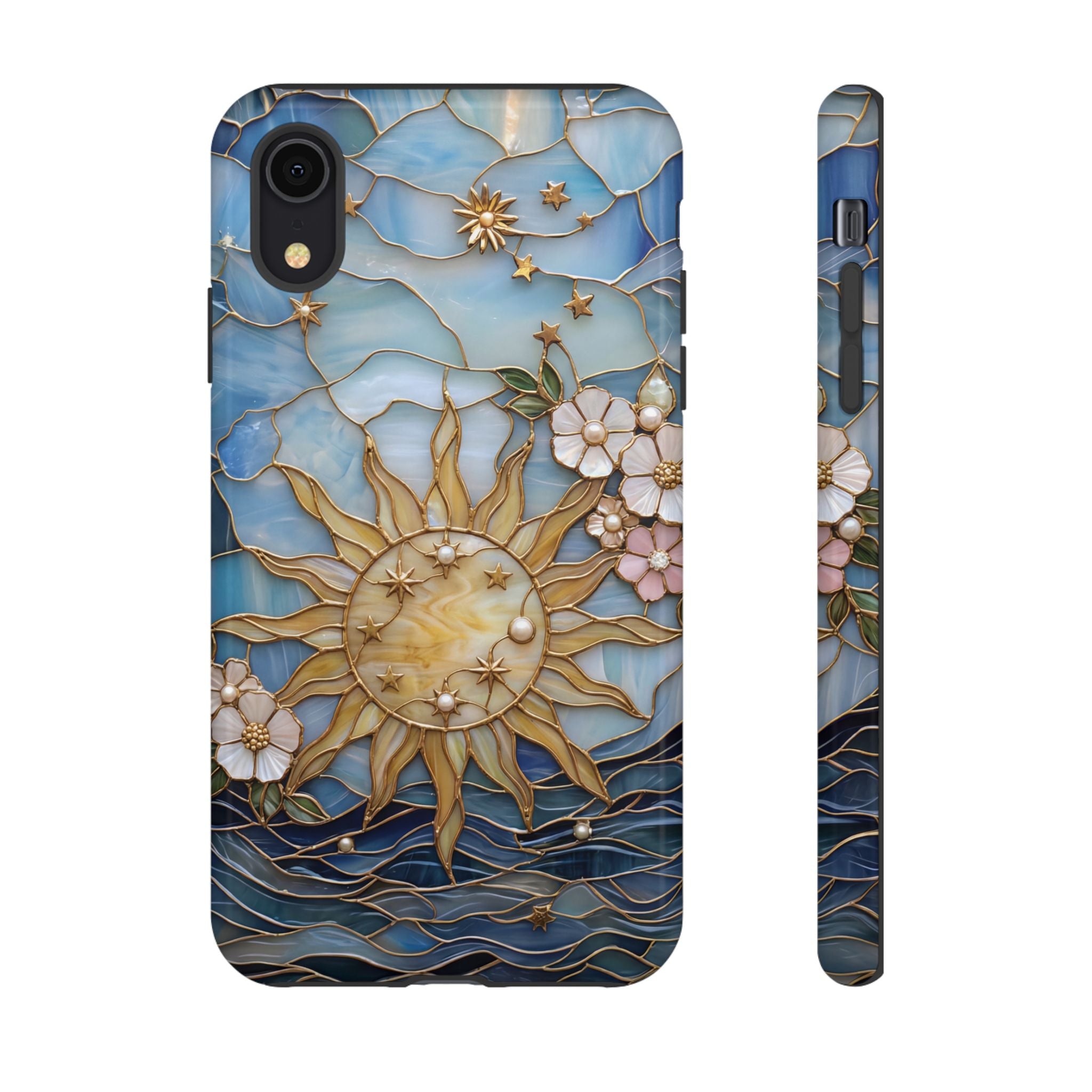 Stained Glass Floral Sun & Sea Tough iPhone Case