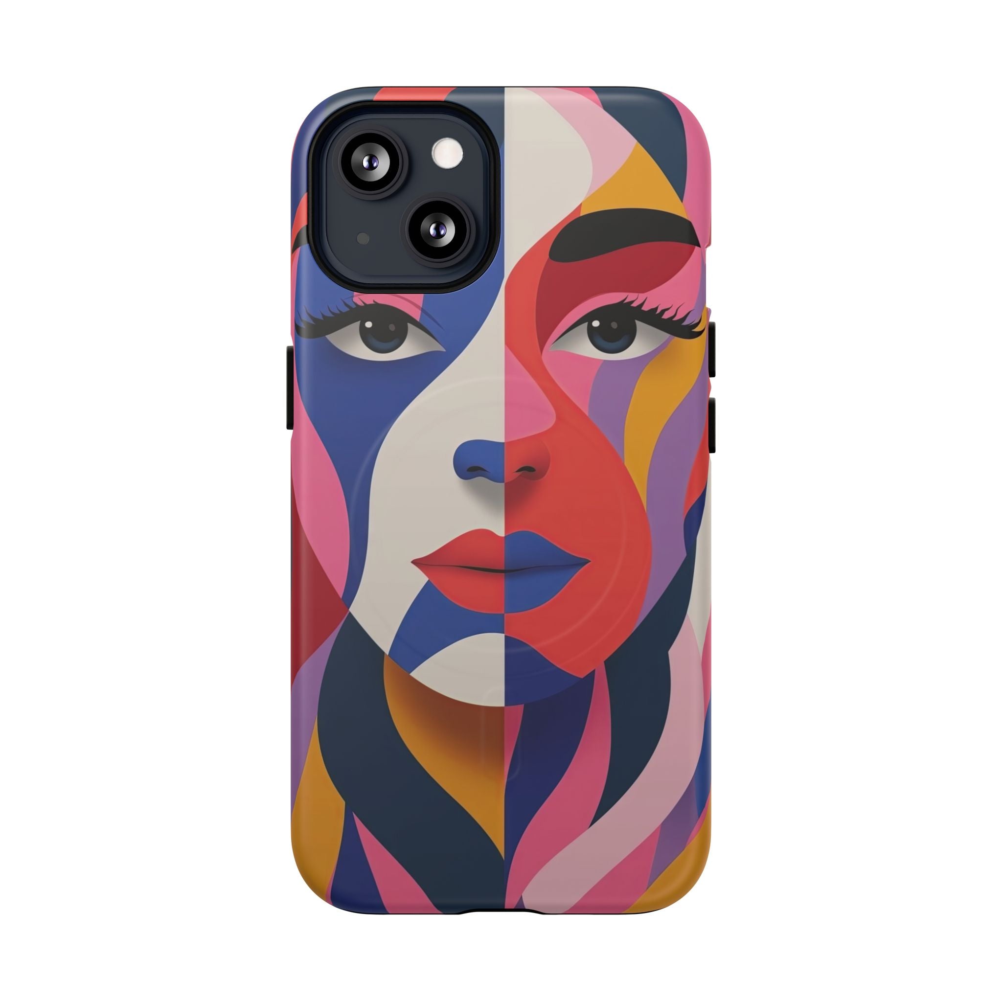 Abstract Colourful Face MagSafe iPhone Case | Vibrant Pop Art