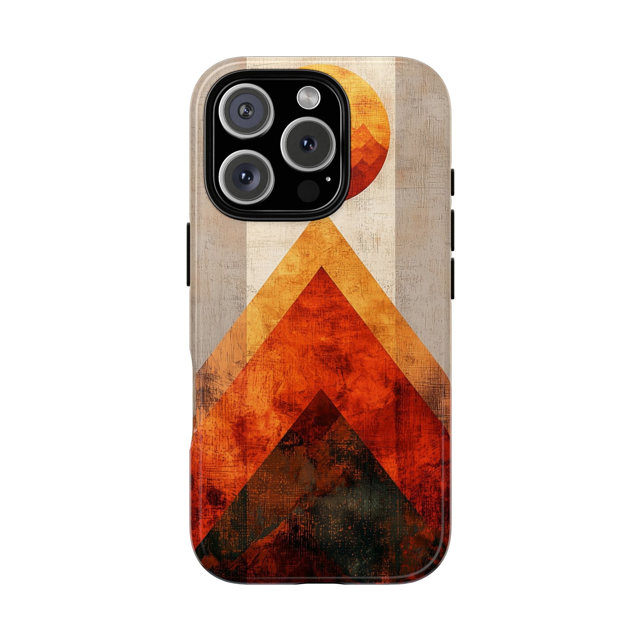 Retro Geometric Sunset iPhone Case