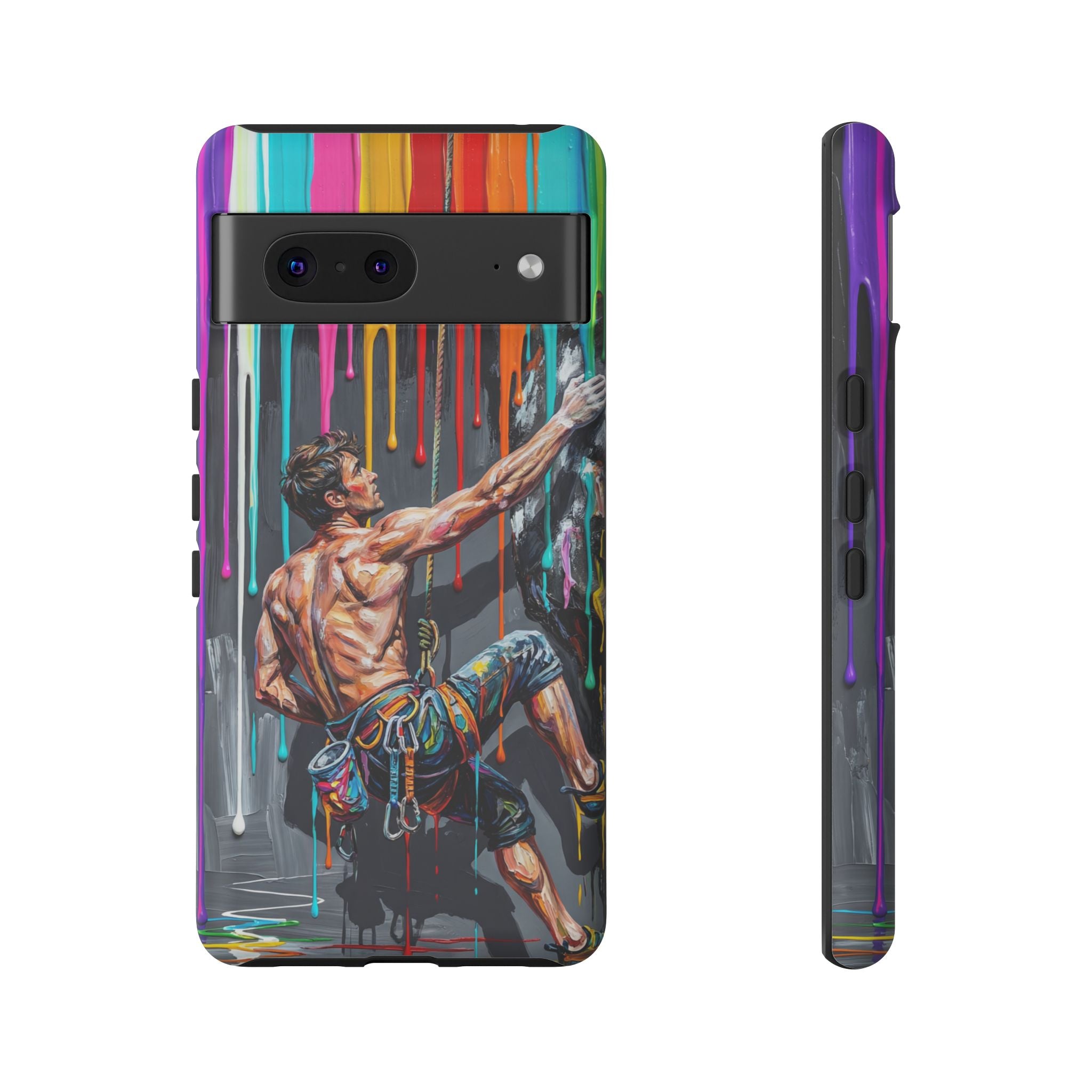Colourful Rock Climber Art Protective Google Pixel Phone Case