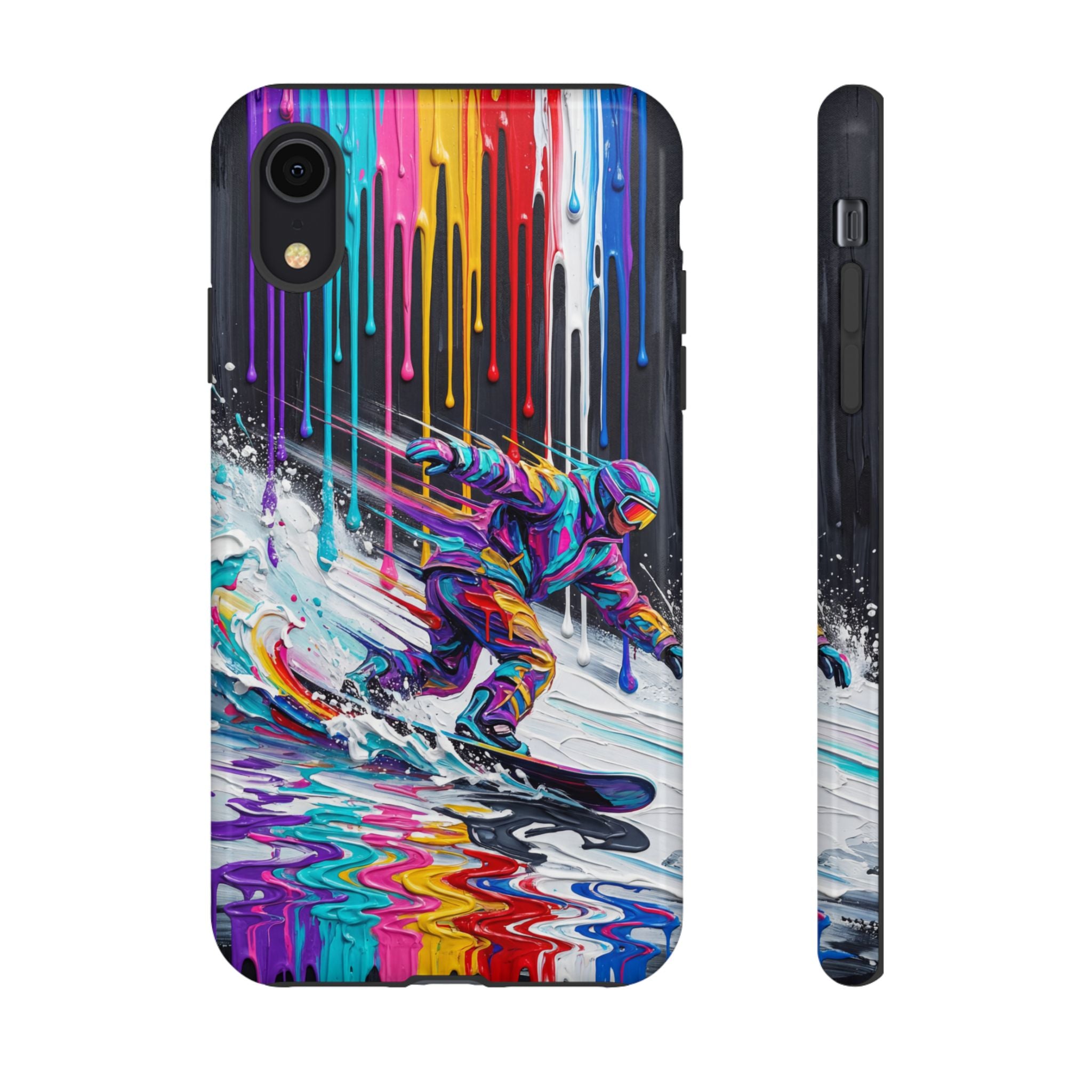 Colourful Snowboarder Art iPhone Case