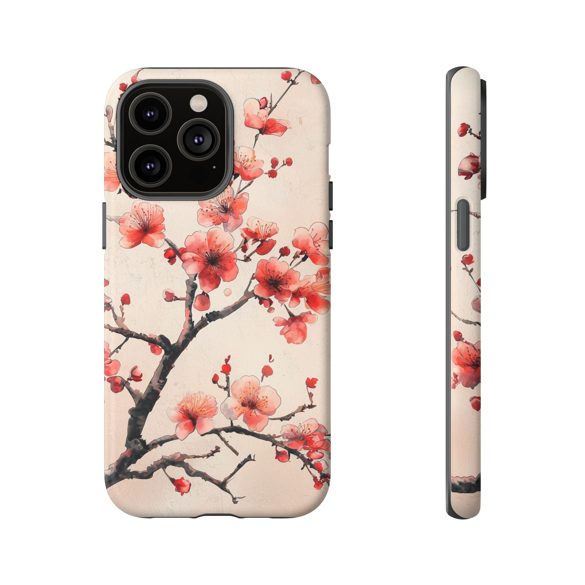 Cherry Blossom iPhone Case | Floral Tough Case with Pink Blossom Branch Design