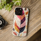 Autumn Leaf Tough iPhone Case | Watercolour Feathered Fall Design