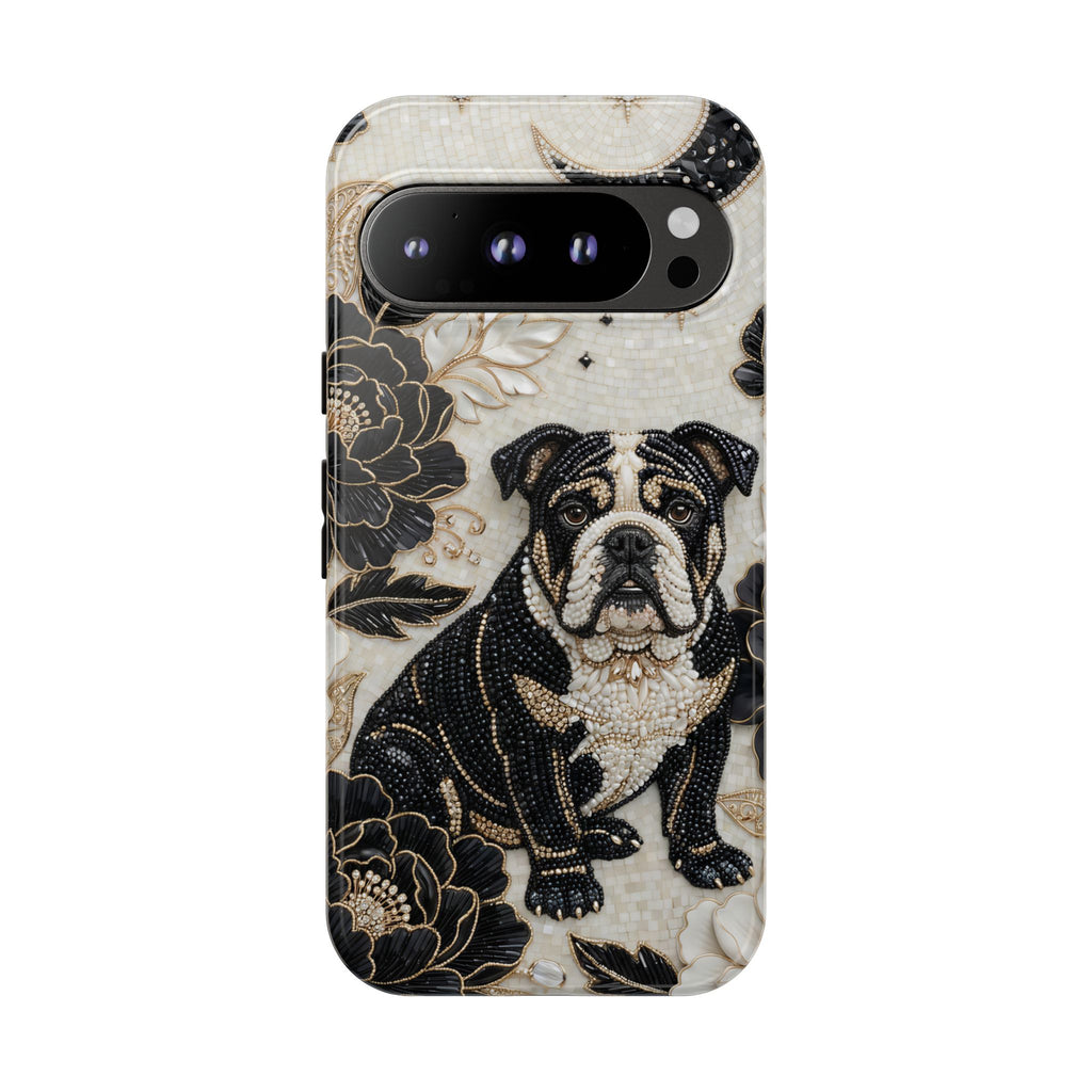 Bulldog Floral Google Pixel Phone Case — Moon & Peony Protective Case