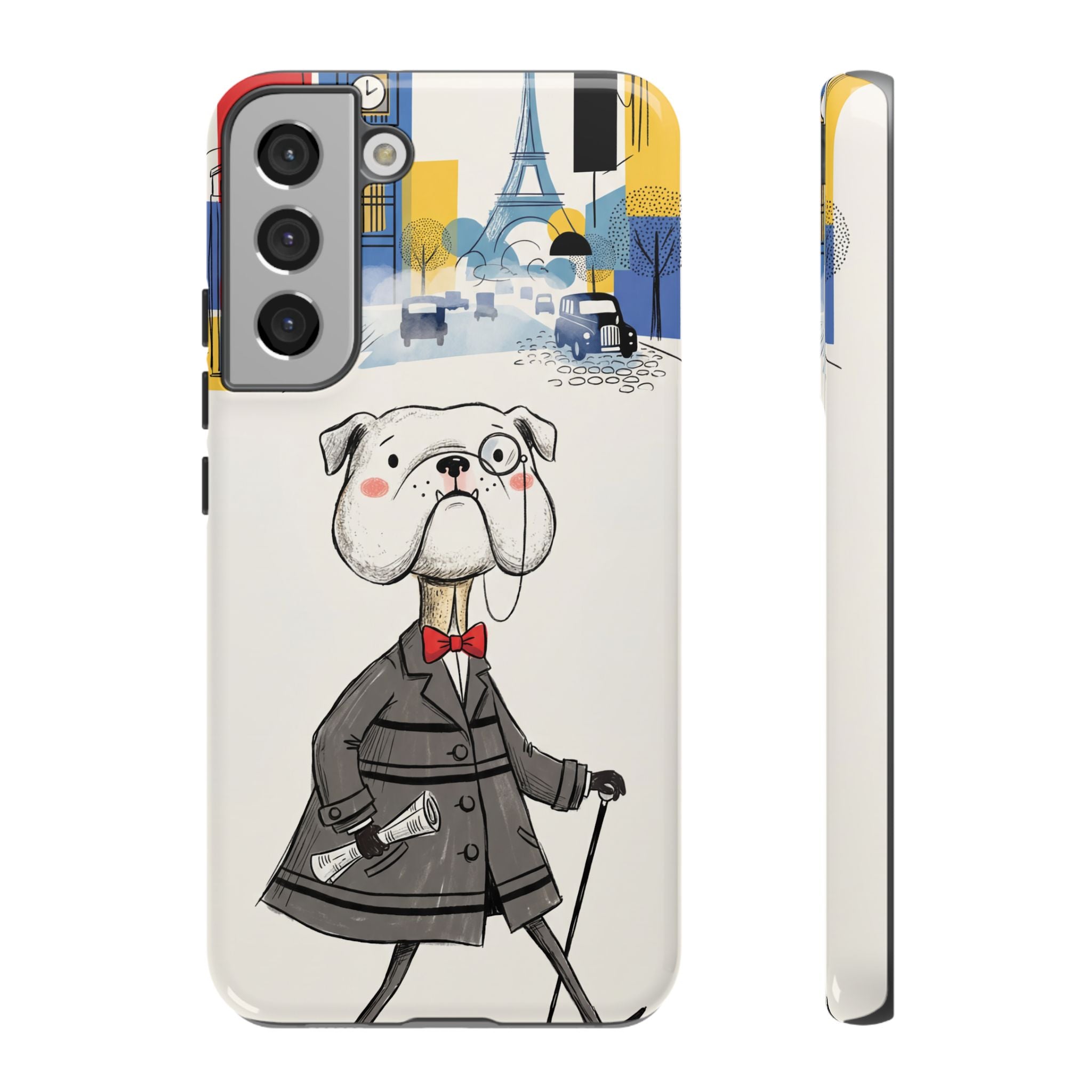 Vintage Dapper Gentleman Bulldog Samsung Galaxy Phone Case