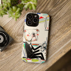 Bulldog Driver iPhone Case | Cute Retro Dog Illustration