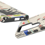 Bulldog Driver Samsung Galaxy Phone Case | Cute Retro Dog Illustration