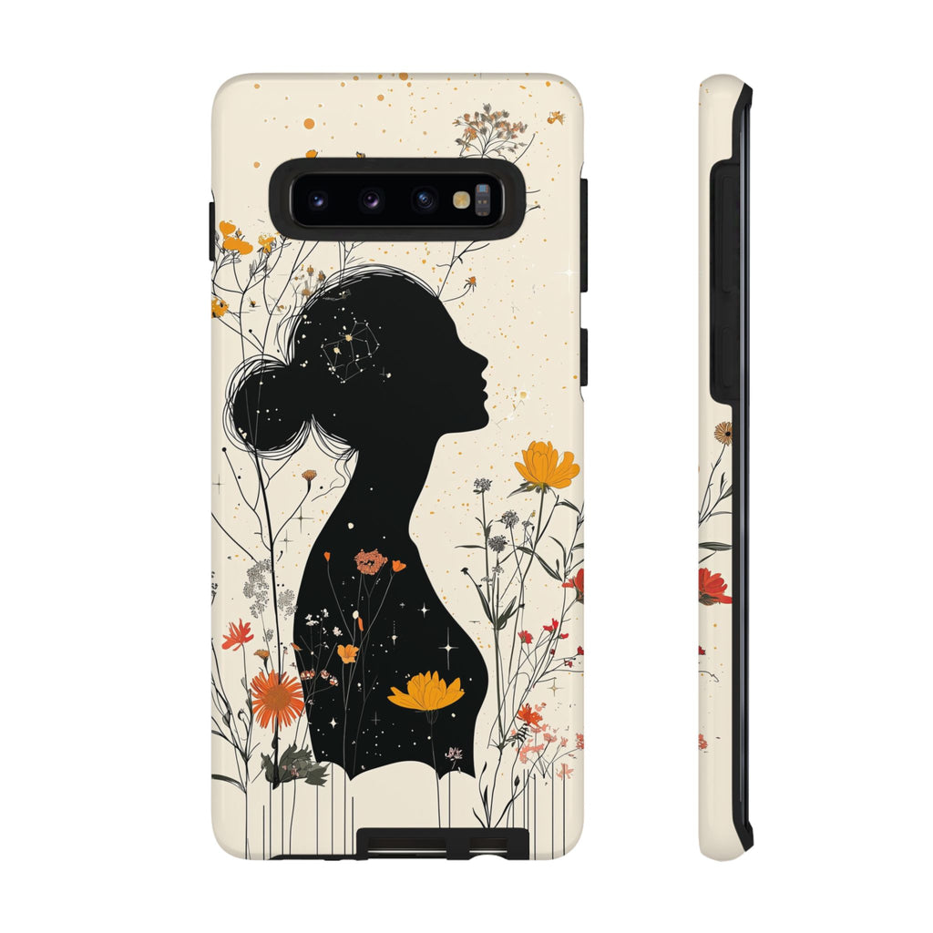 Floral Silhouette Samsung Galaxy Case | Botanical Woman