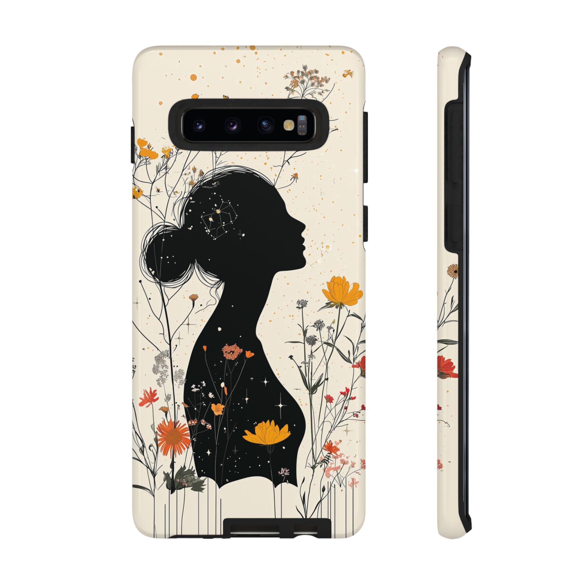 Floral Silhouette Samsung Galaxy Case | Botanical Woman