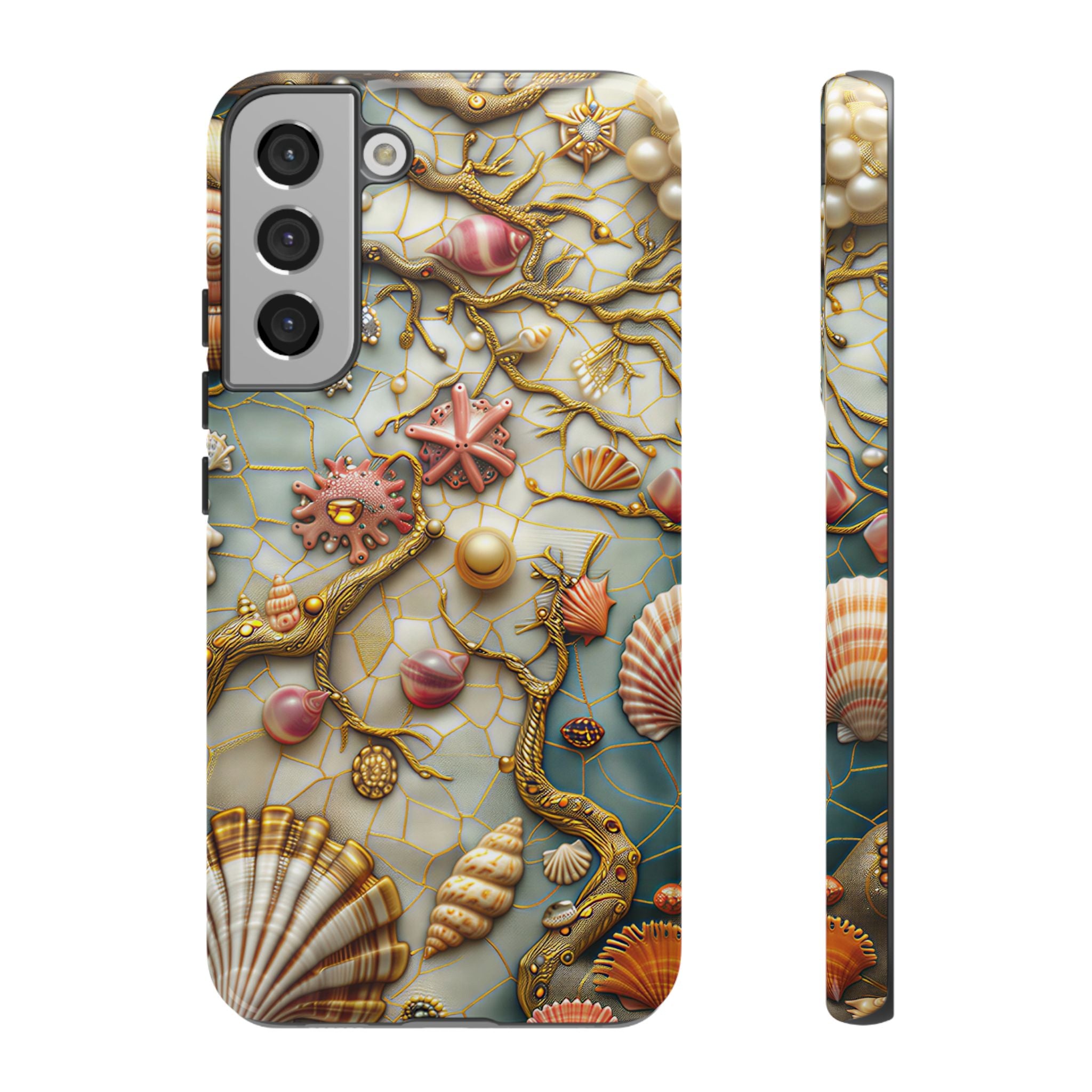 Decorative Seashell & Pearl Beach Design Samsung Galaxy Case