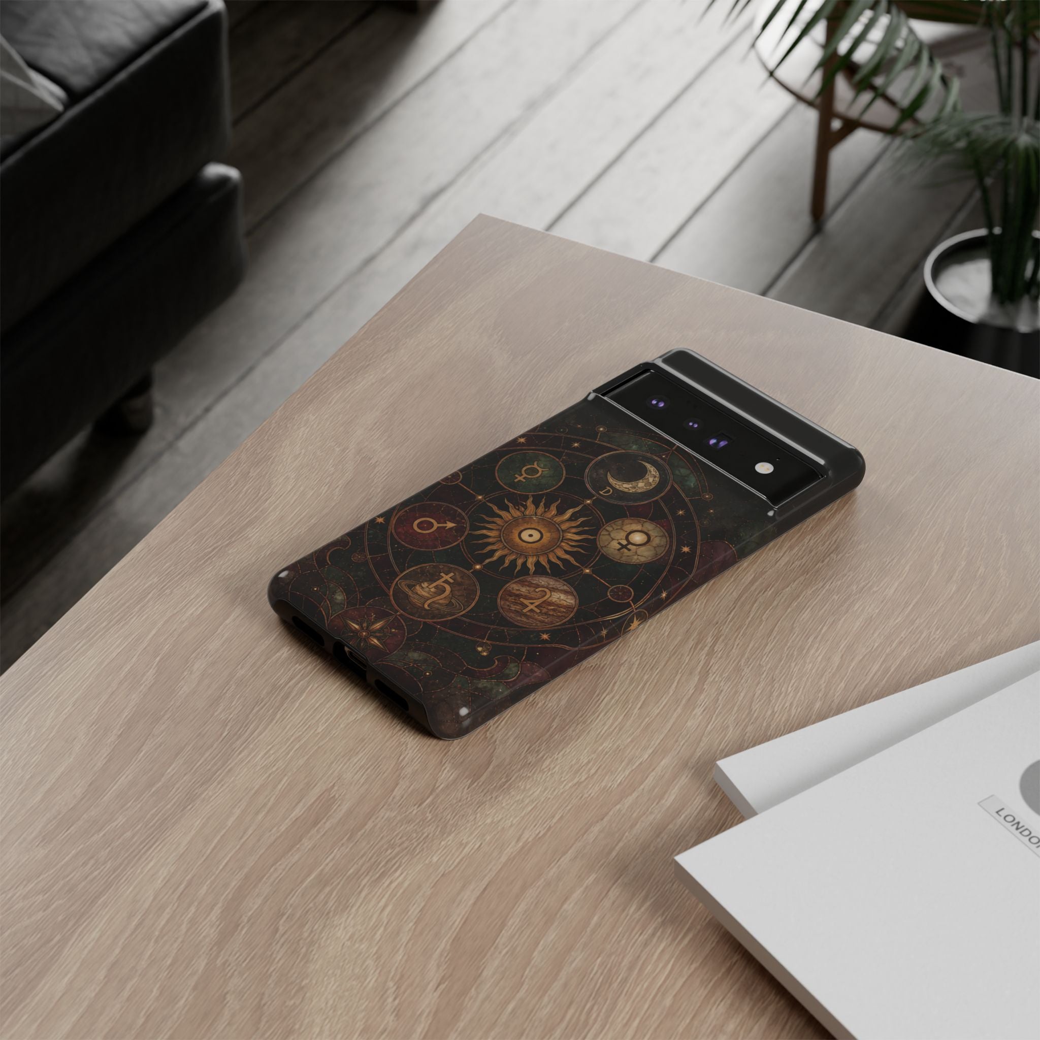 Antique Astrology Google Pixel Phone Case | Celestial Chart Phone Case