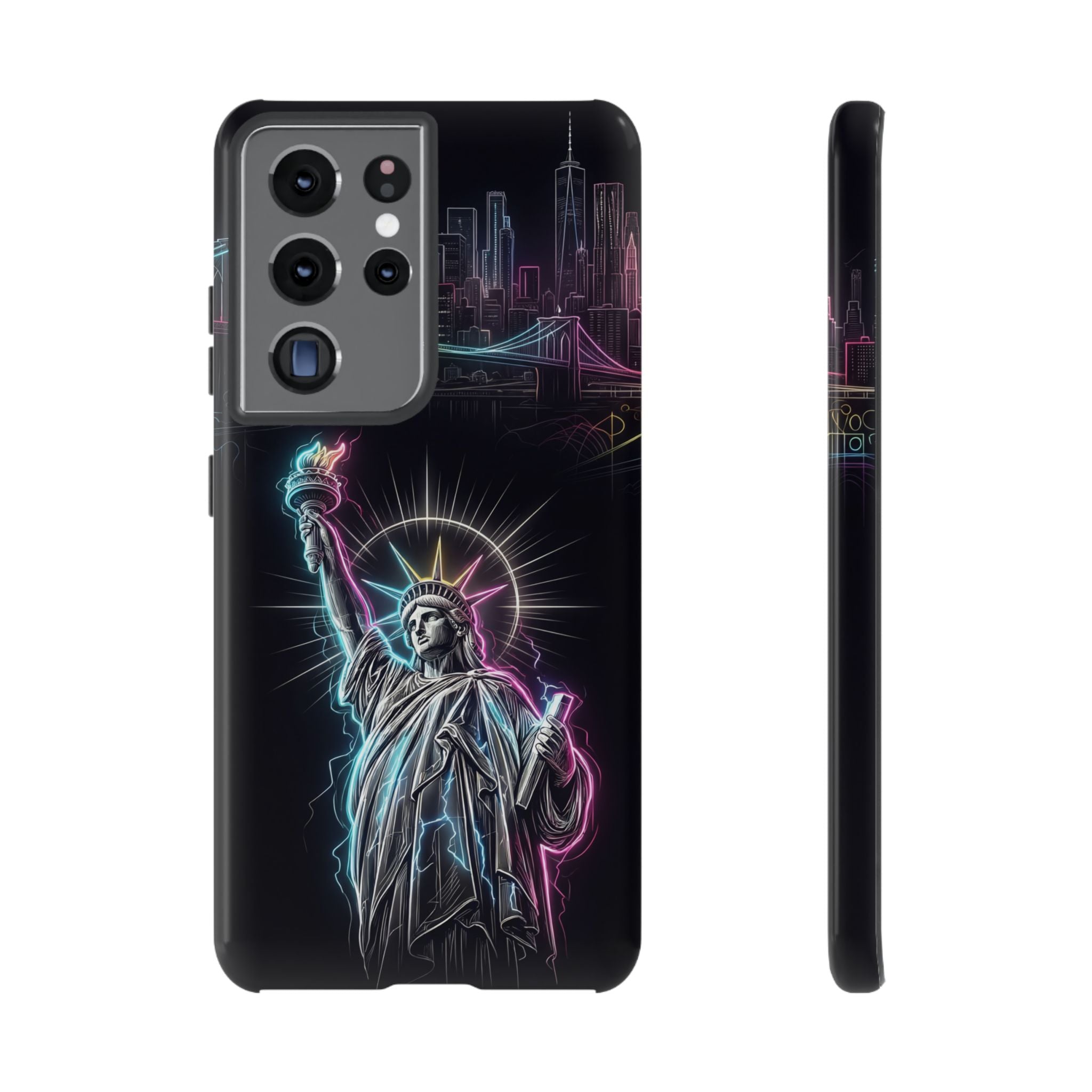 Neon Statue of Liberty Tough Samsung Galaxy Phone Case