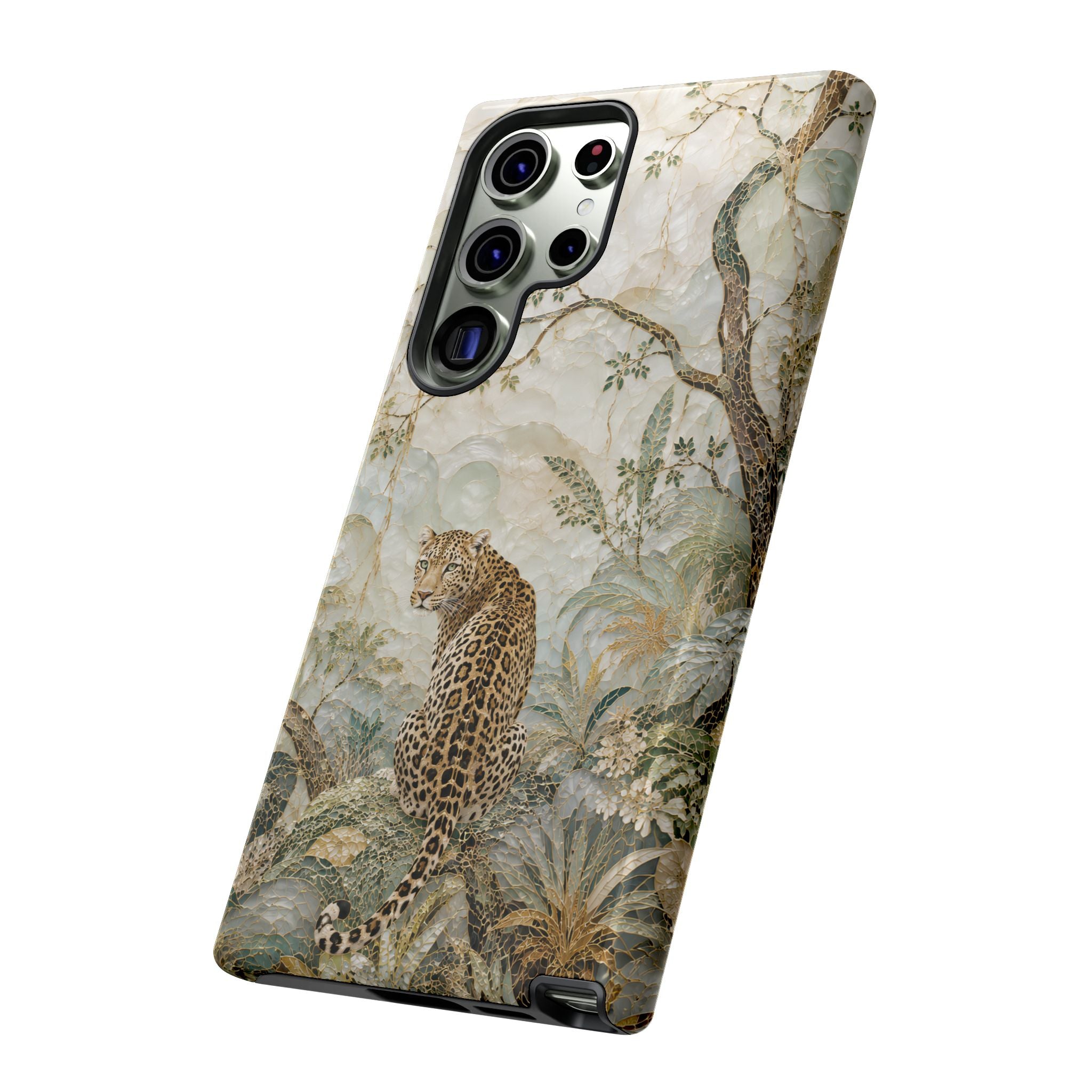 Leopard Floral Samsung Galaxy Phone Case | Vintage BotanicaliPhone Case