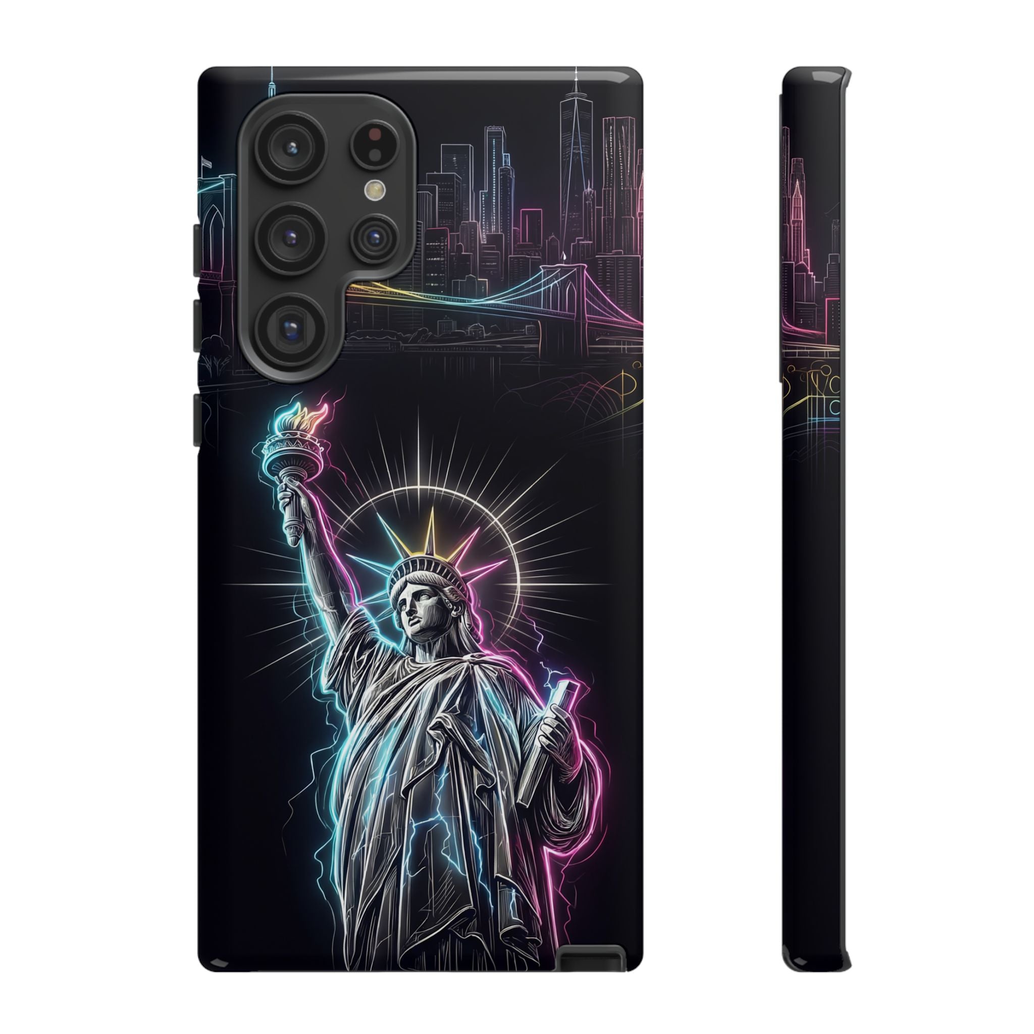 Neon Statue of Liberty Tough Samsung Galaxy Phone Case