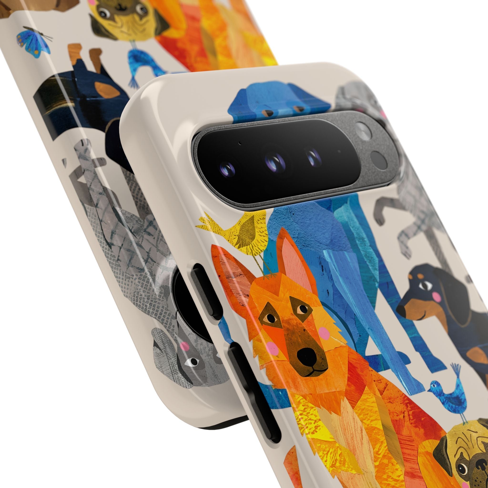 Colorful Dogs Pattern Google Pixel Phone Case | Cute Watercolor Puppy Design Tough Case