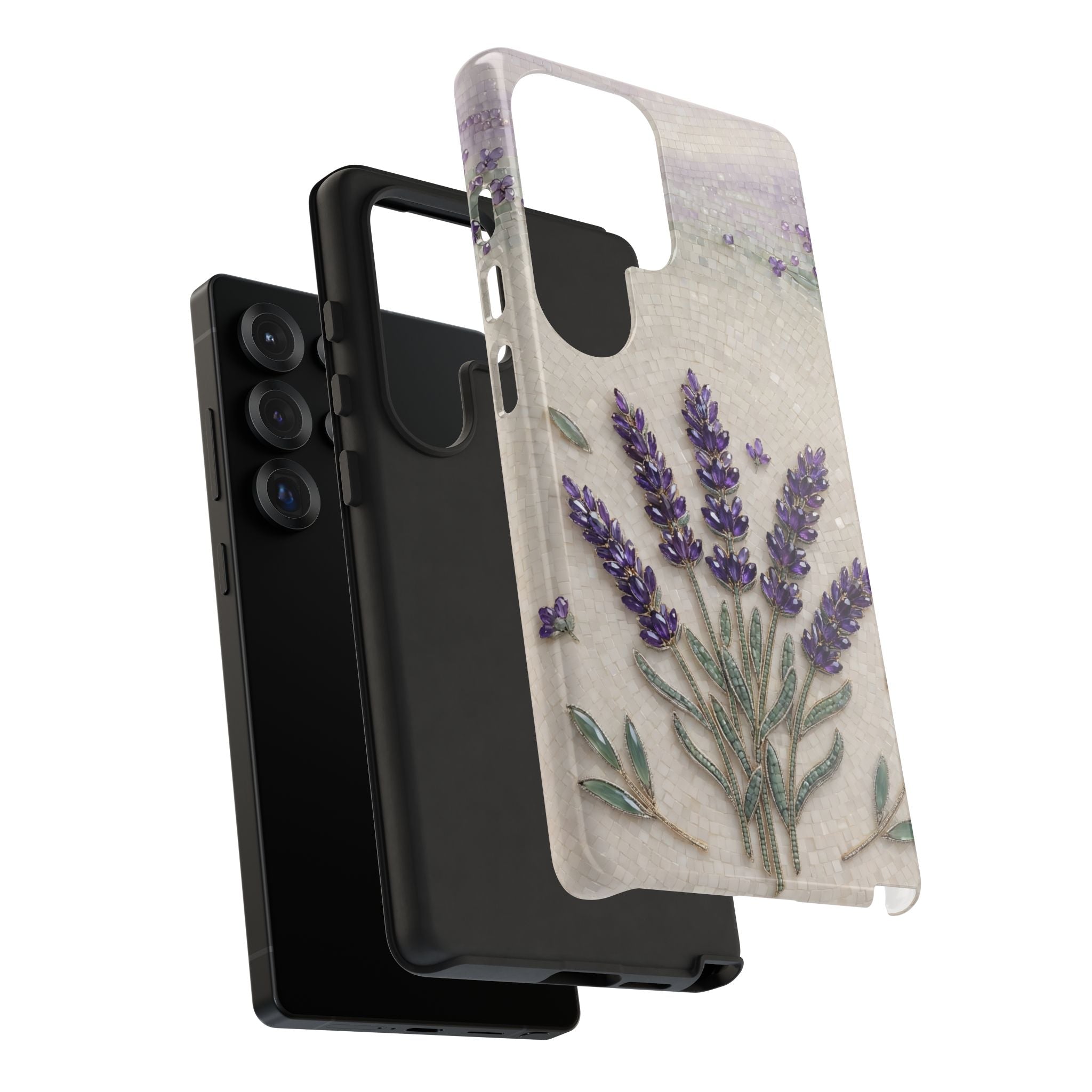 Lavender Bouquet Samsung Galaxy Phone Case — Floral Protective Phone Cover