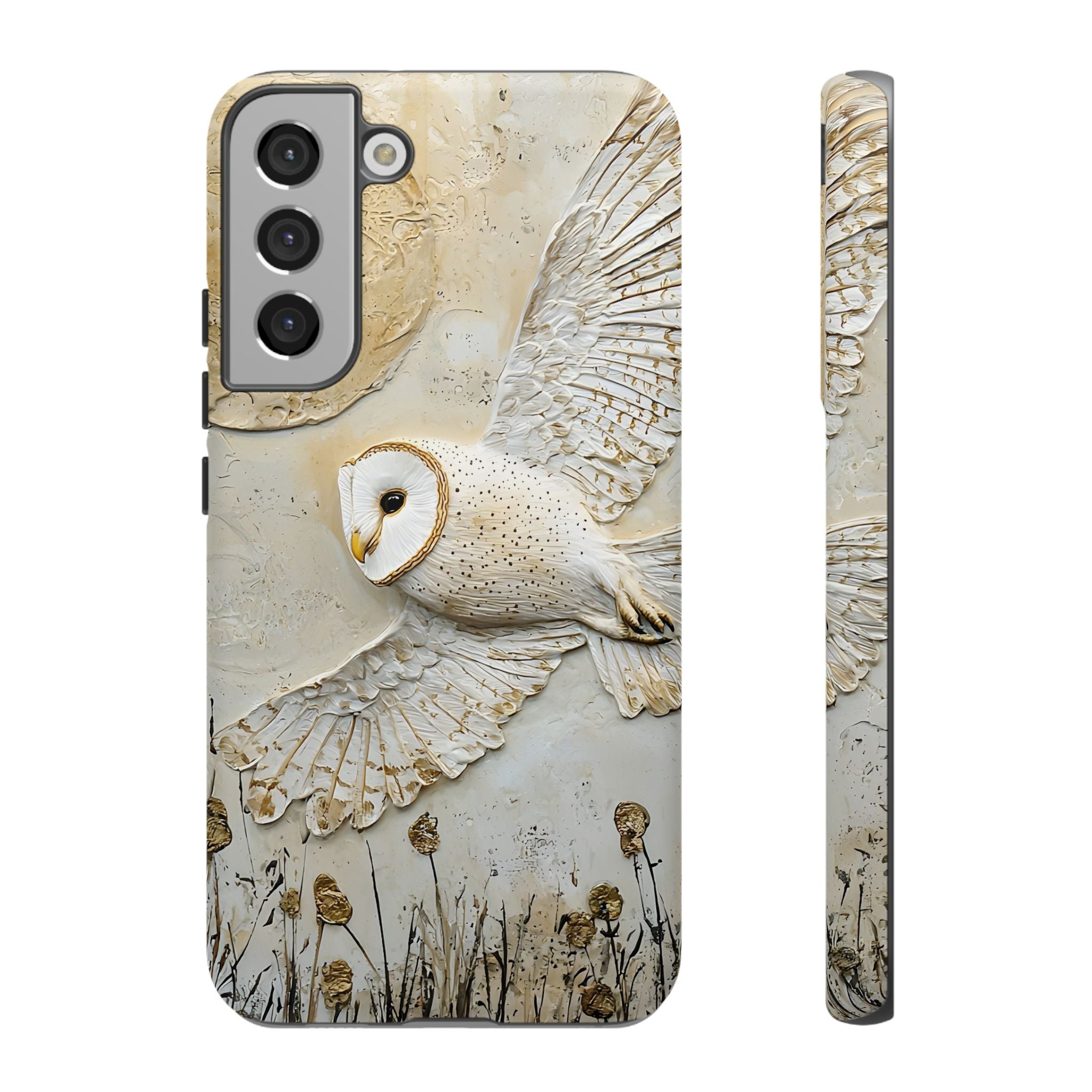 Barn Owl Samsung Galaxy Case — Elegant Flying Owl Wildlife