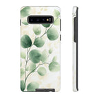Botanical Eucalyptus Tough Samsung Galaxy Phone Case | Green Watercolour Leaf