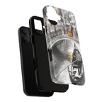 Custodia per iPhone Gondola di Venezia | Custodia MagSafe resistente con motivo schizzo in bianco e nero e dettagli dorati