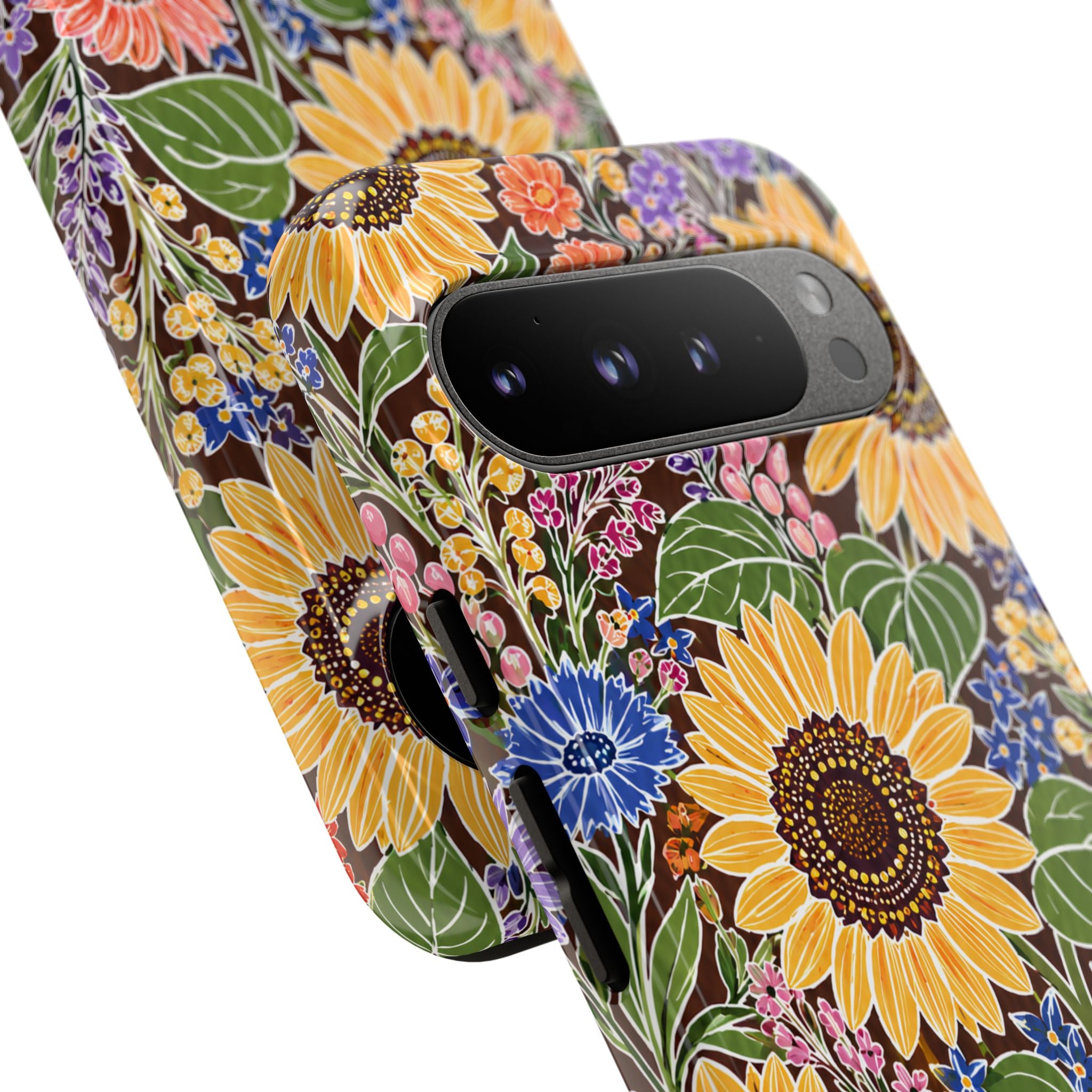 Sunflower & Wildflower Pattern Tough Google Pixel Phone Case