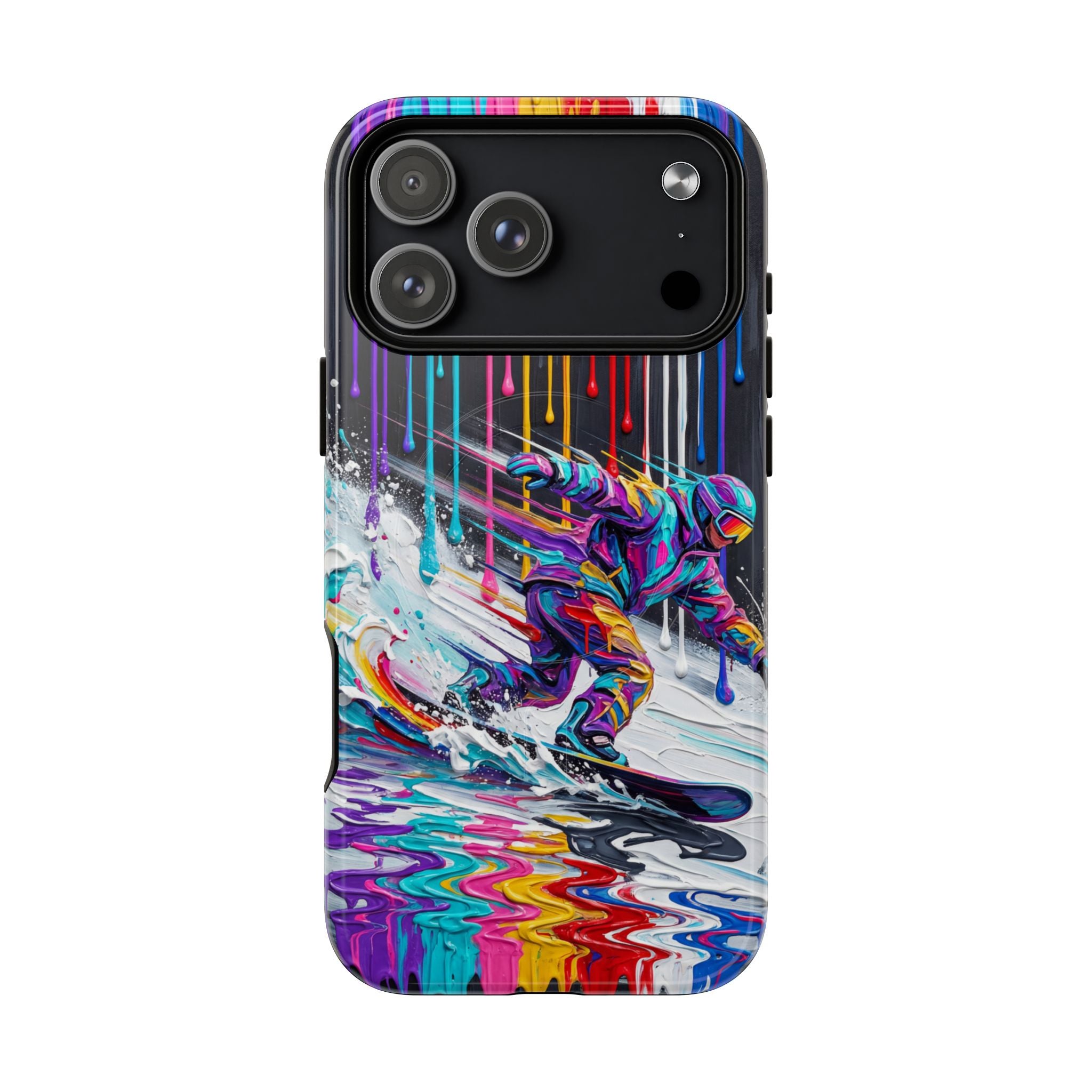 Colourful Snowboarder Art MagSafe iPhone Case