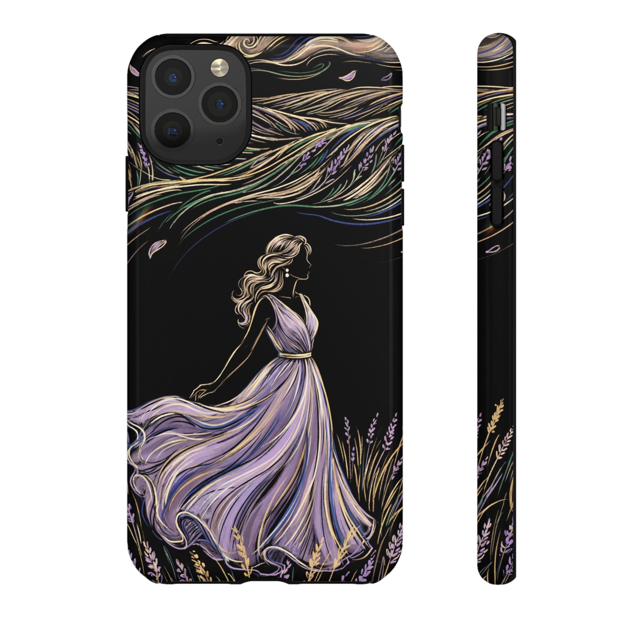 Lavender Breeze iPhone Case | Elegant Dancing Woman Floral Protection