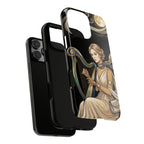 Moonlit Harp iPhone Case | Vintage Goddess Musician Art