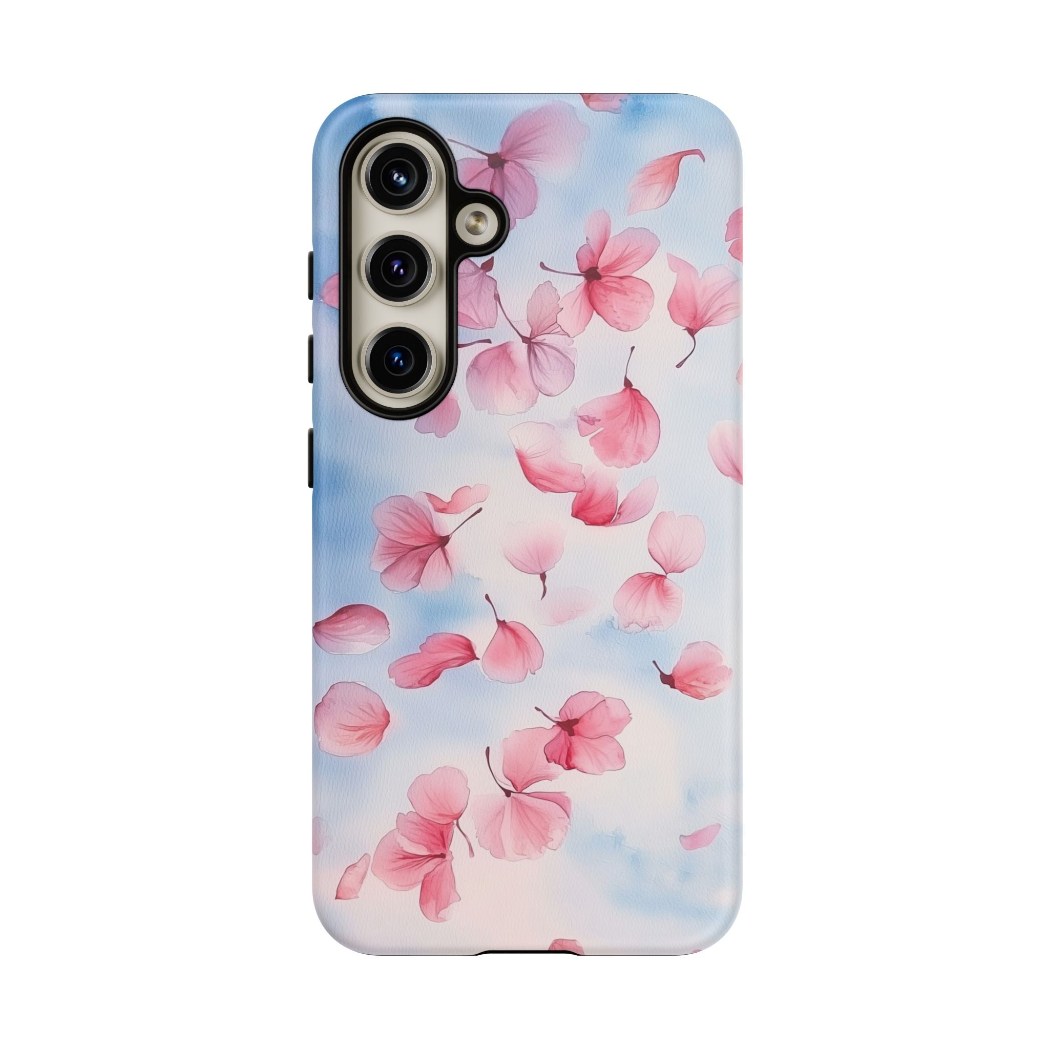 Floral Petal Tough Samsung Galaxy Case | Pink Falling Blossoms
