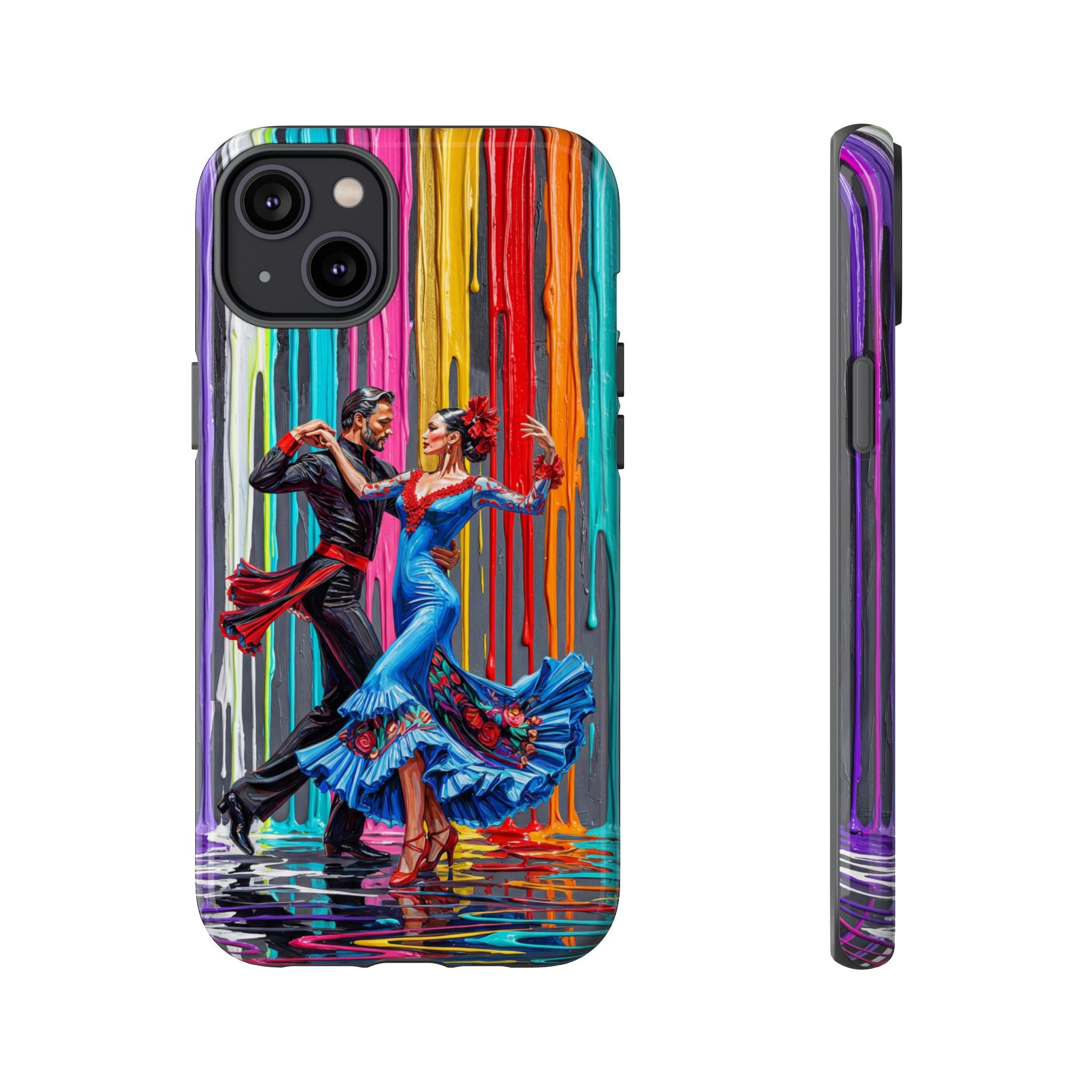 Colorful Tango iPhone Case | Vibrant Dancing Couple Art Protection