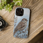 Bird Illustration iPhone Case — Sparrow Art Tough Phone Cover