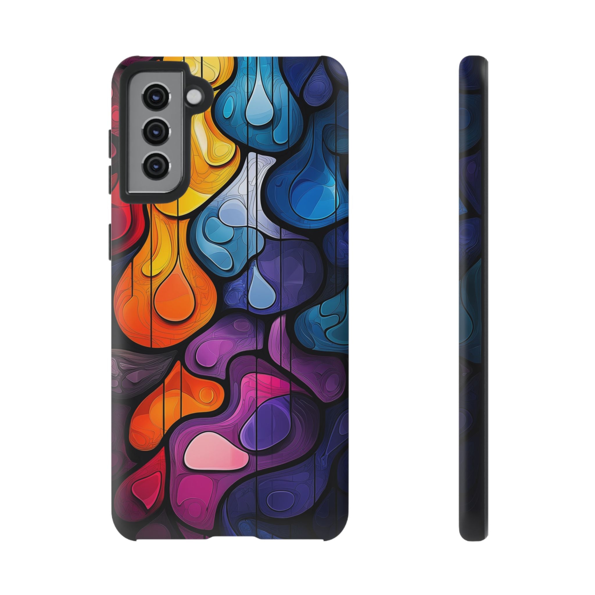 Abstract Colourful Drop Samsung Galaxy Case — Vibrant Stained-Glass