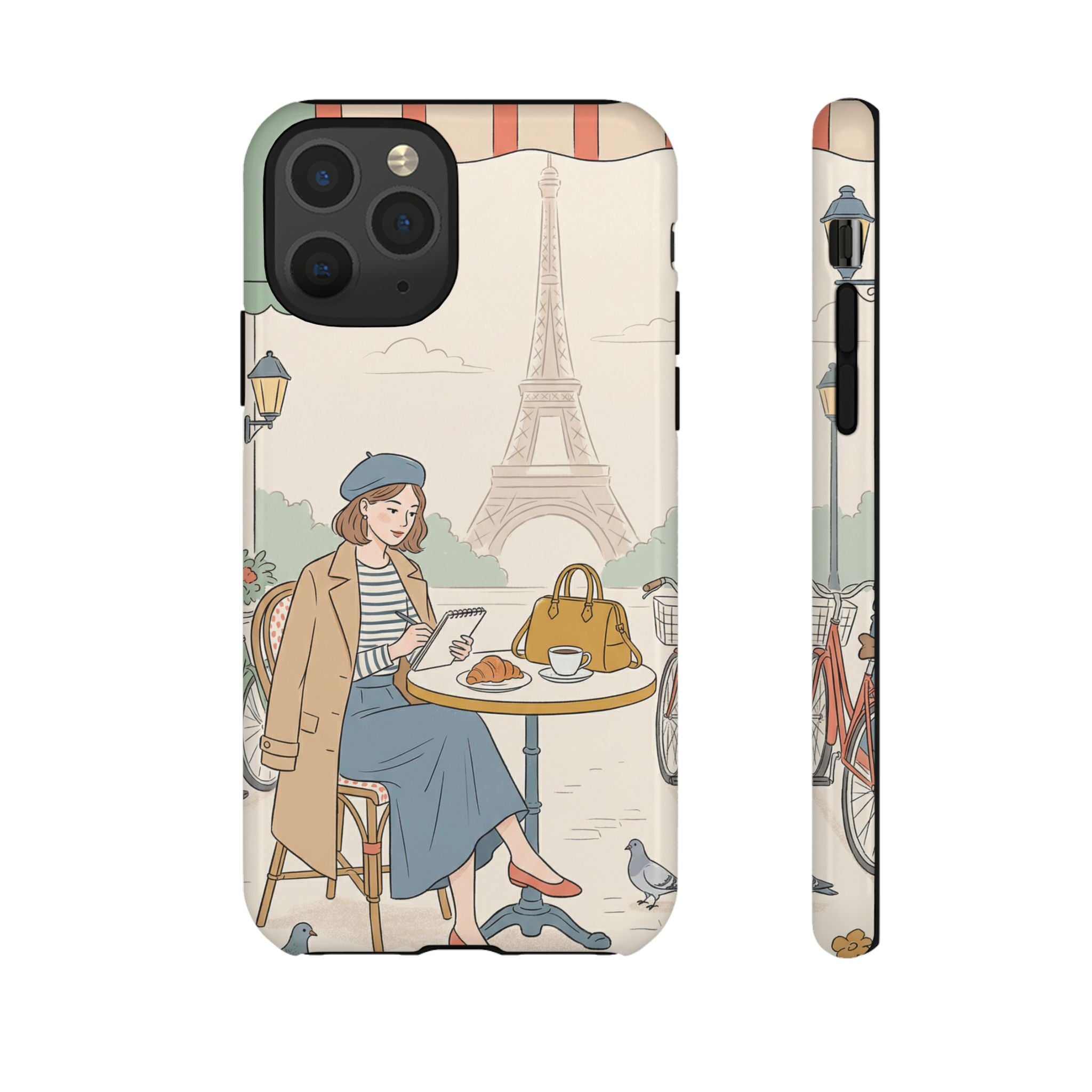 Paris Cafe iPhone Case | Cute Vintage Eiffel Tower Travel