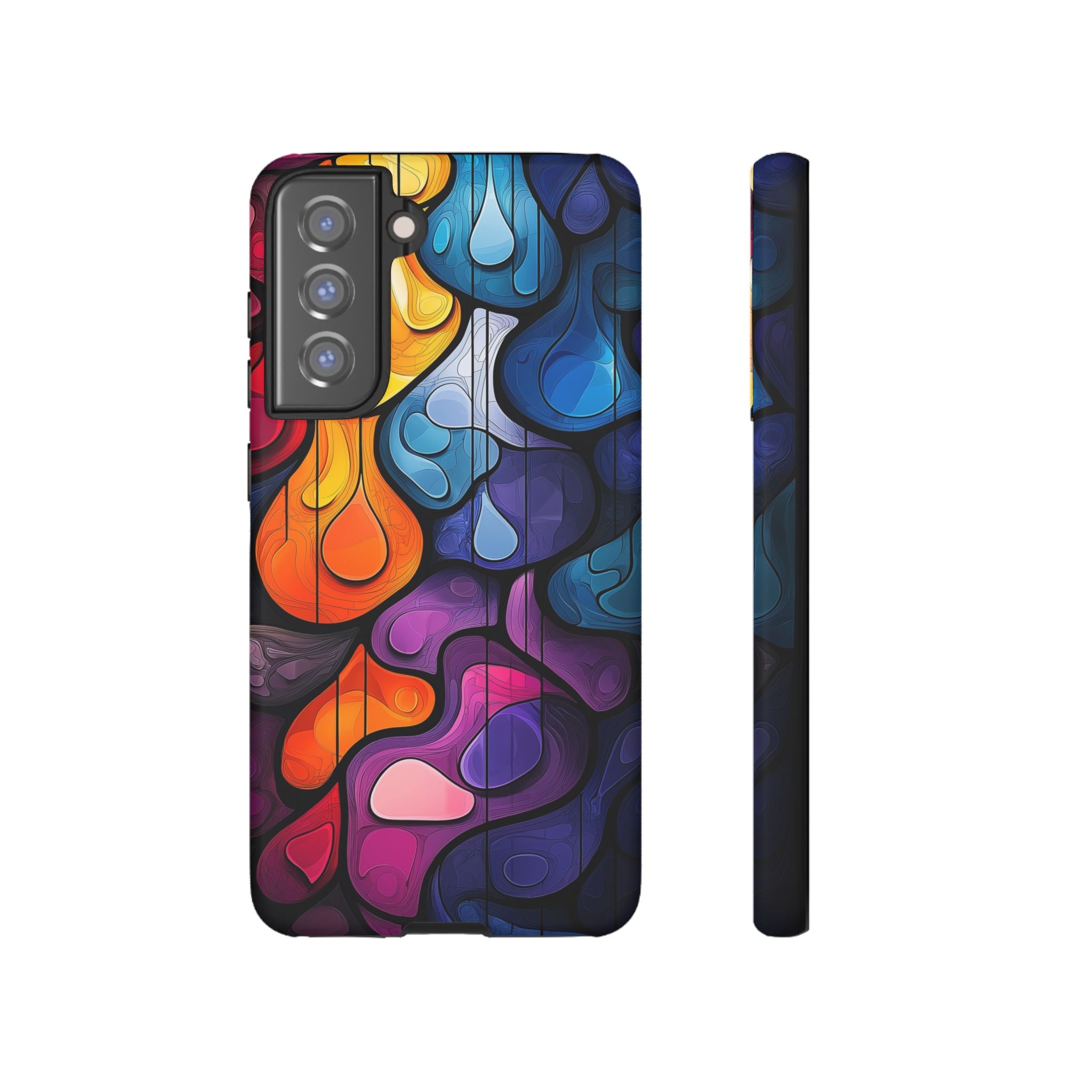 Abstract Colourful Drop Samsung Galaxy Case — Vibrant Stained-Glass