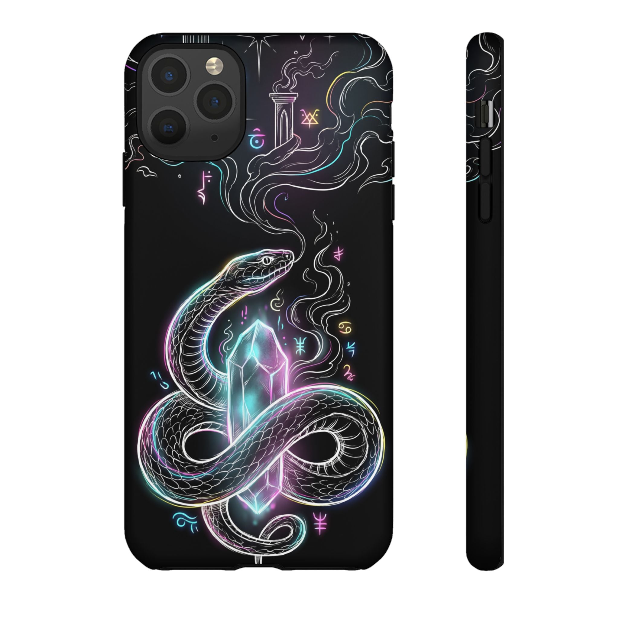 Neon Occult  Mystic Snake Crystal iPhone Case