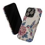 Hummingbird Moon Tough Case — Floral Vintage iPhone Cover