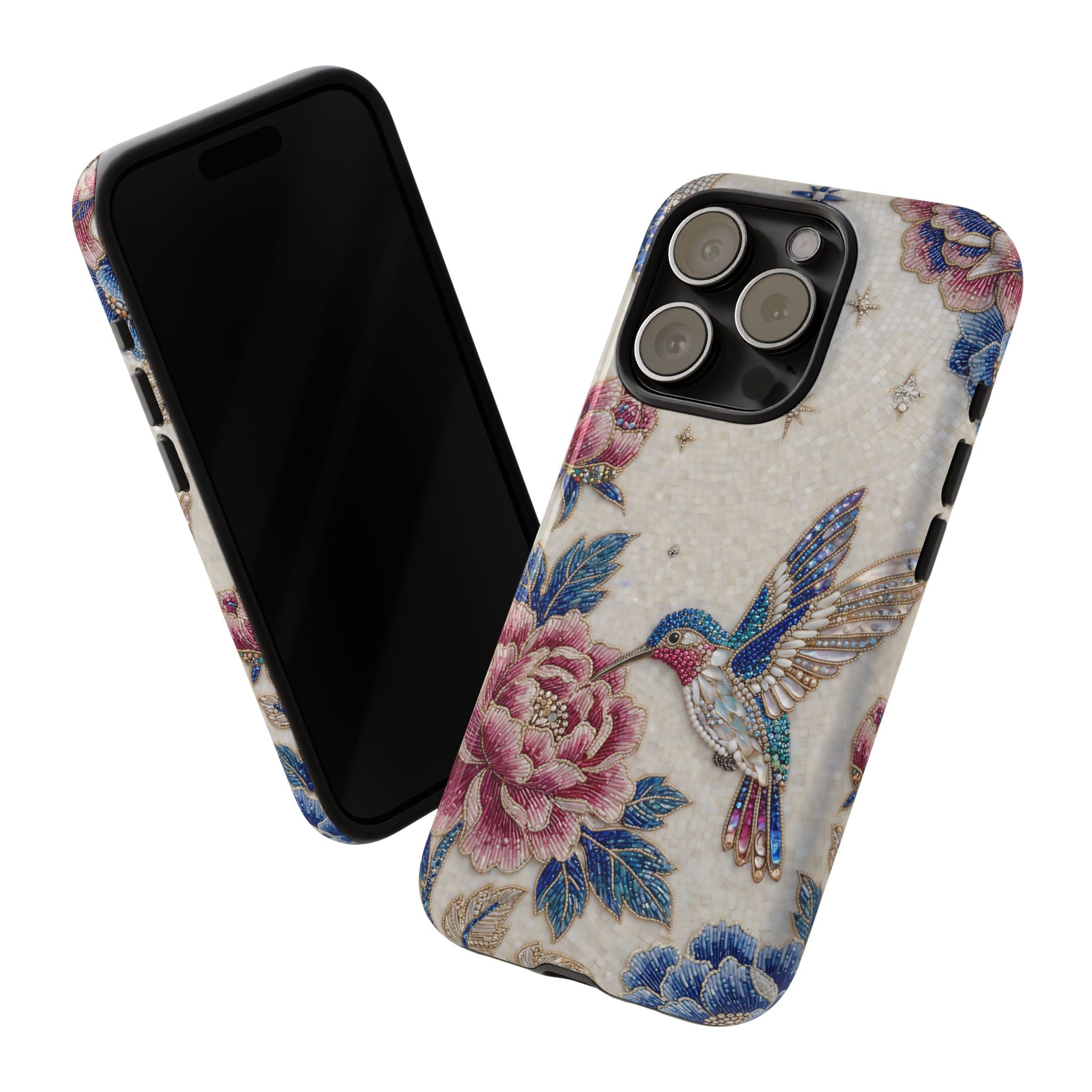 Hummingbird Moon Tough Case — Floral Vintage iPhone Cover