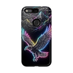Cover per telefono Google Pixel Neon Eagle con design montano