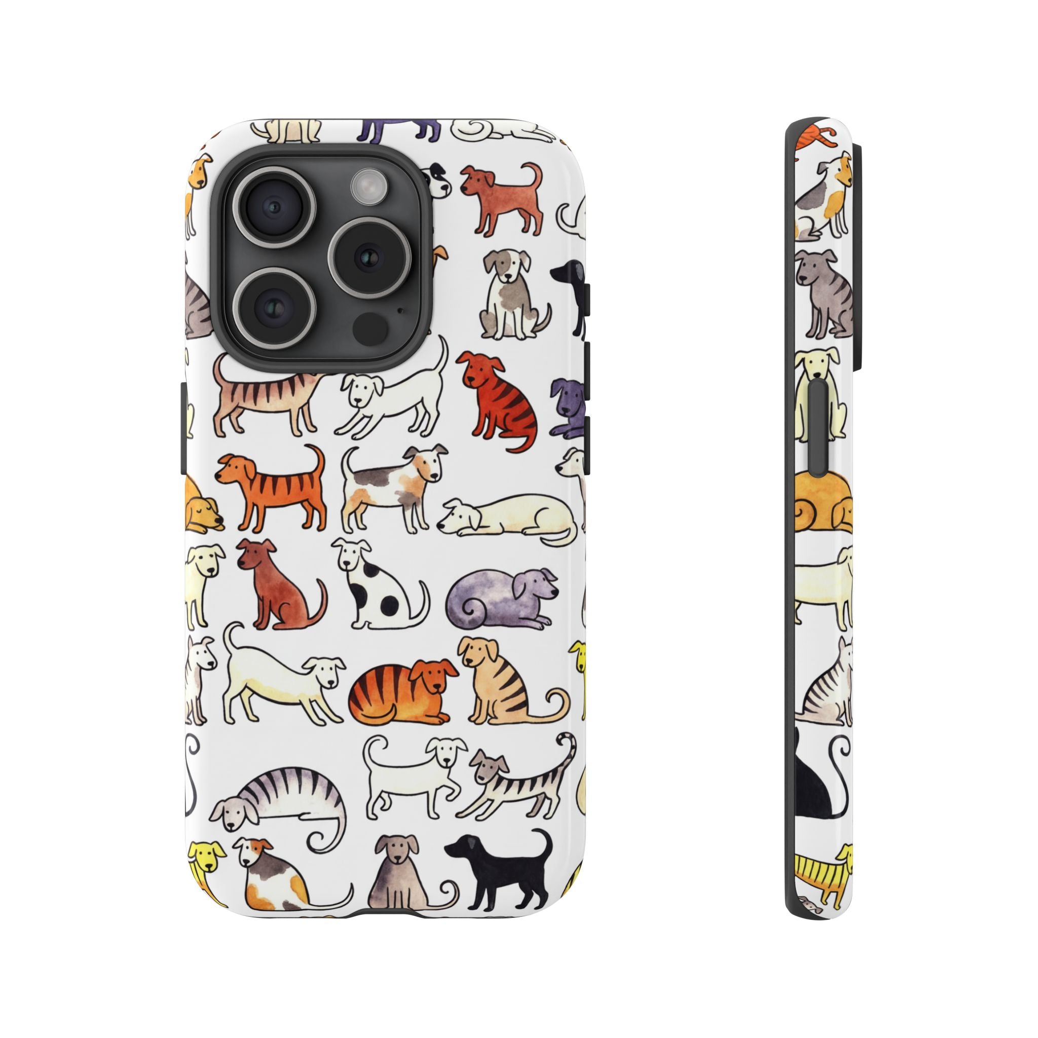 Dog Pattern iPhone Case | Cute Colourful Dogs