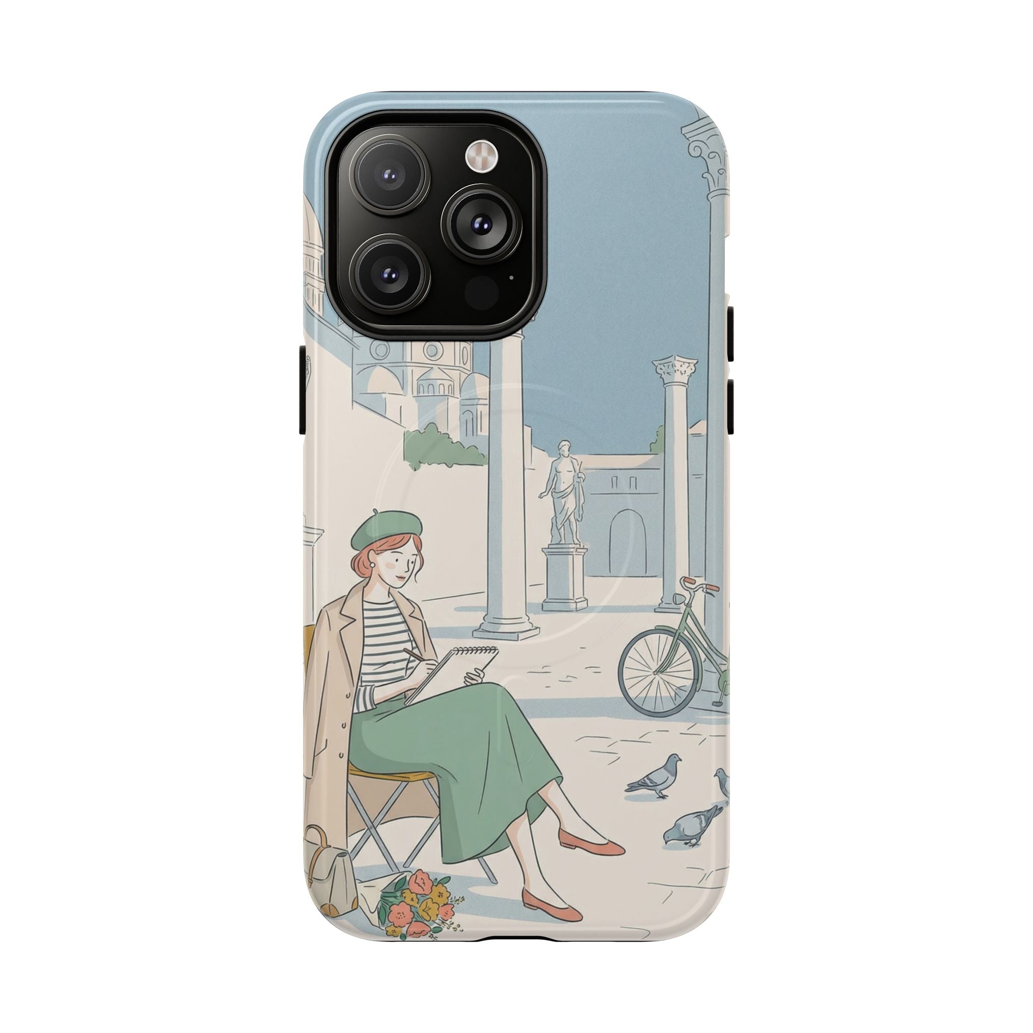 Florence Art Aesthetic MagSafe iPhone Case | Renaissance Italy Travel Illustration